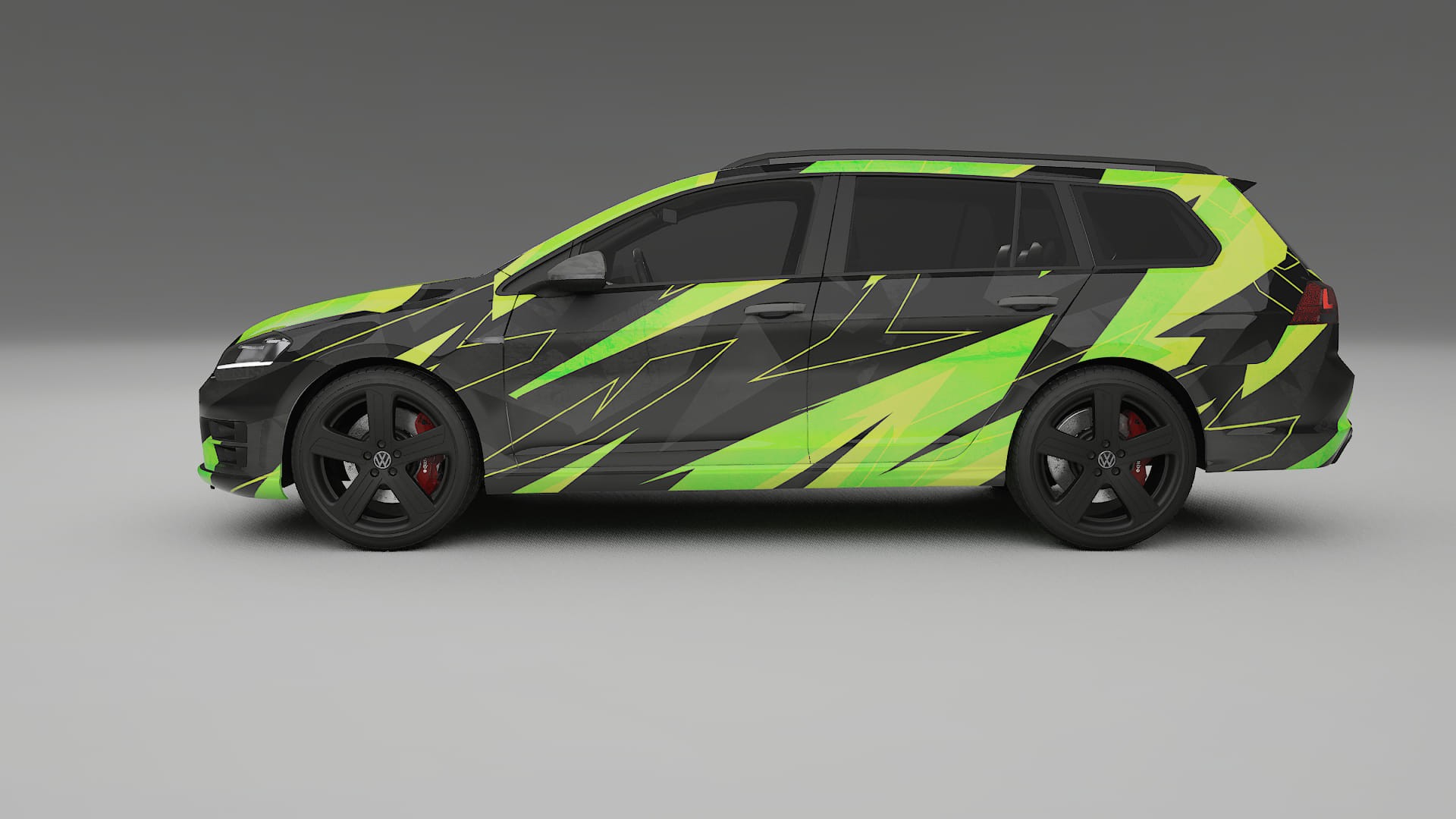 VW Golf Variant Mk7 NINJA TURTLES – Ontworpen Wrap PPF Kit van Printbaar Polyurethaanfolie