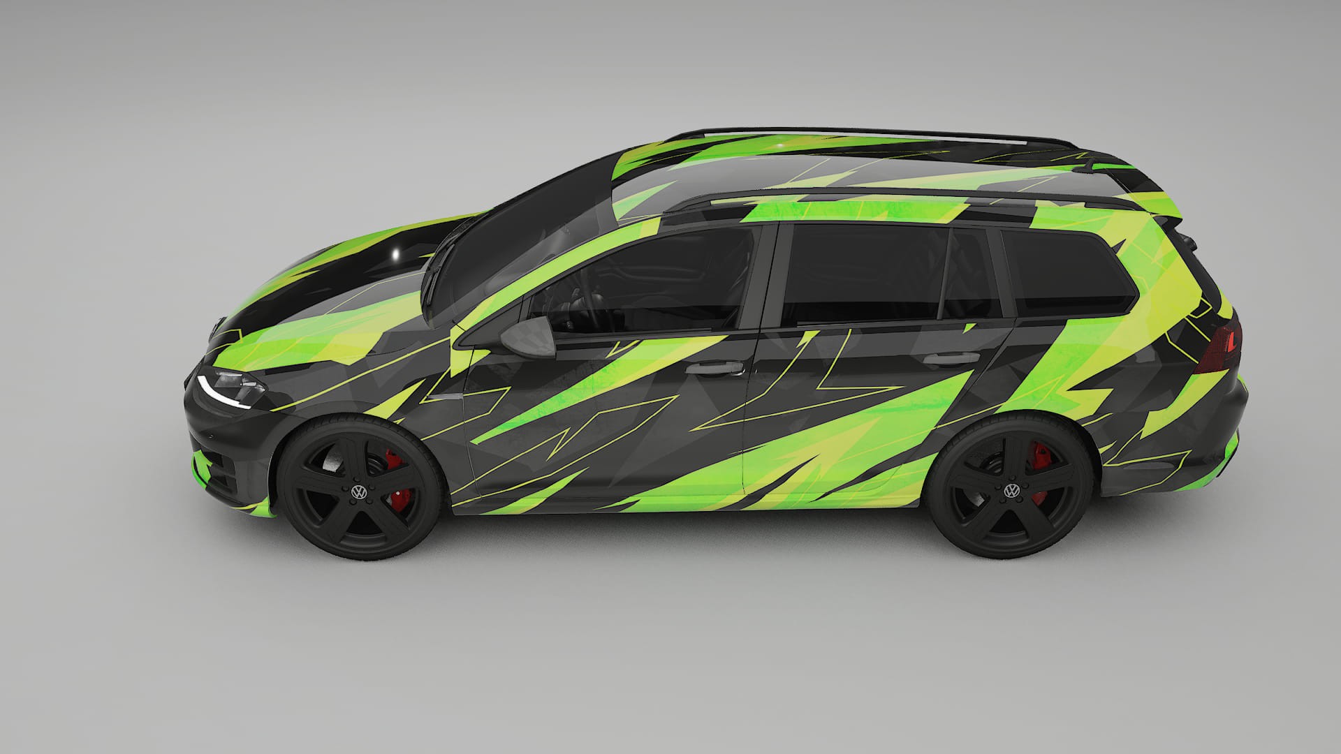 VW Golf Variant Mk7 NINJA TURTLES – Ontworpen Wrap PPF Kit van Printbaar Polyurethaanfolie