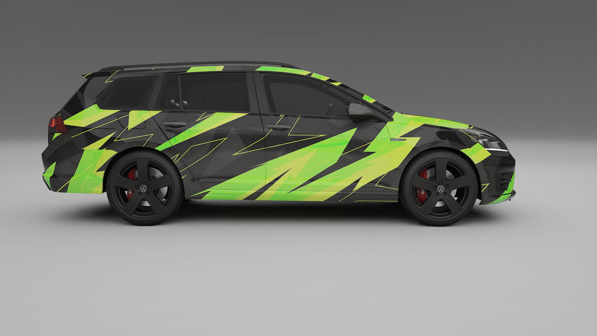 VW Golf Variant Mk7 NINJA TURTLES – Ontworpen Wrap PPF Kit van Printbaar Polyurethaanfolie