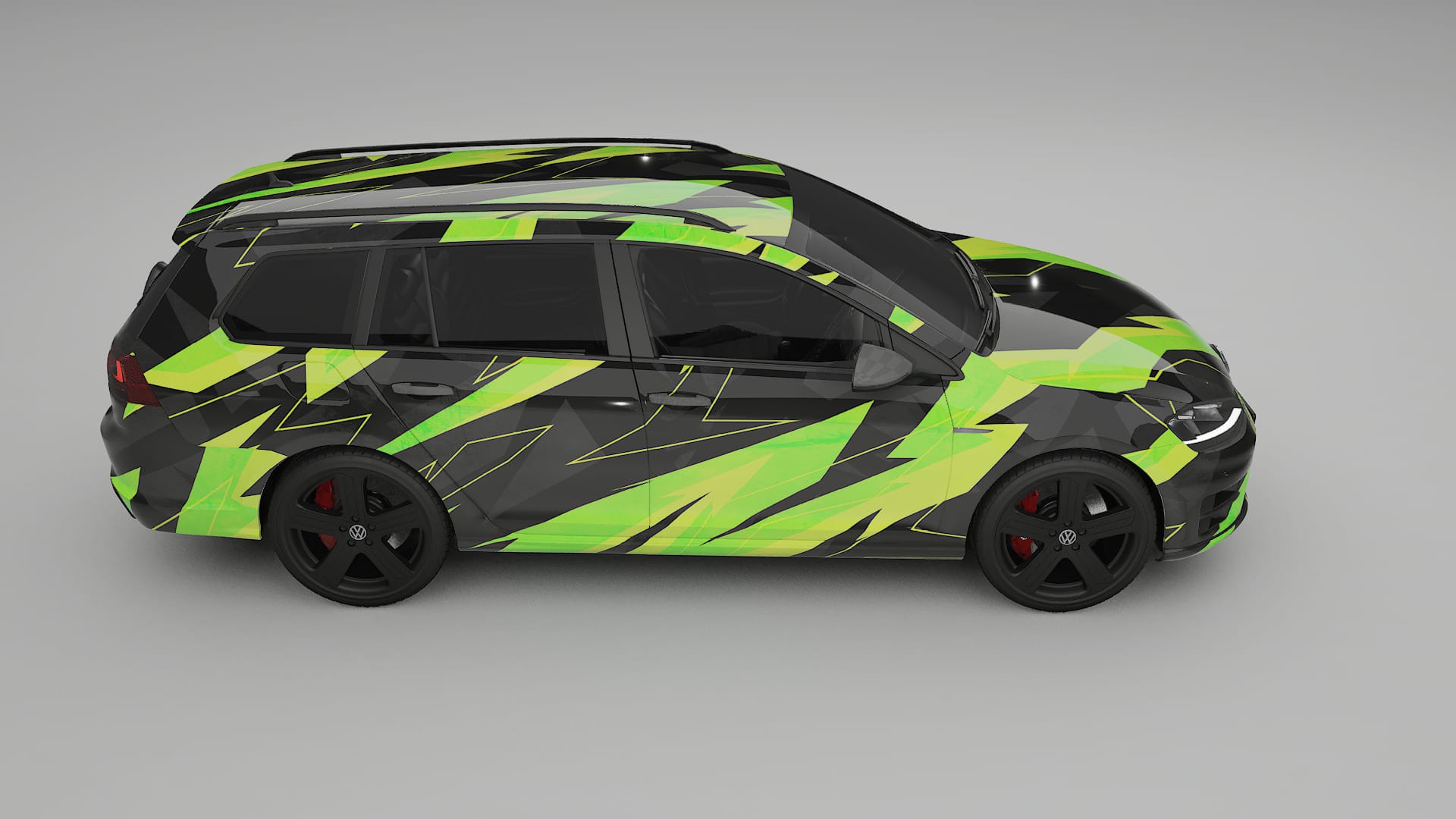VW Golf Variant Mk7 NINJA TURTLES – Ontworpen Wrap PPF Kit van Printbaar Polyurethaanfolie