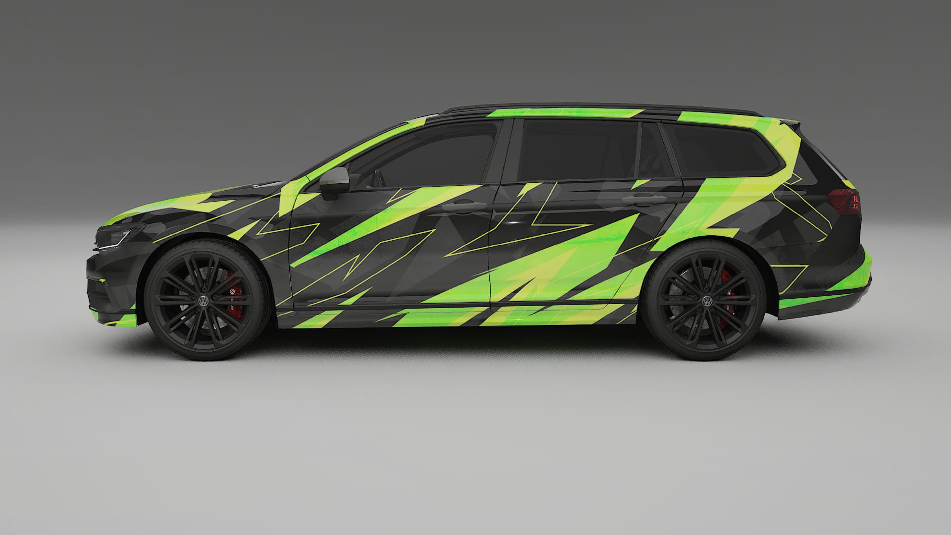 VW Passat VariantR B8 NINJA TURTLES – Ontworpen Wrap PPF Kit van Printbaar Polyurethaanfolie