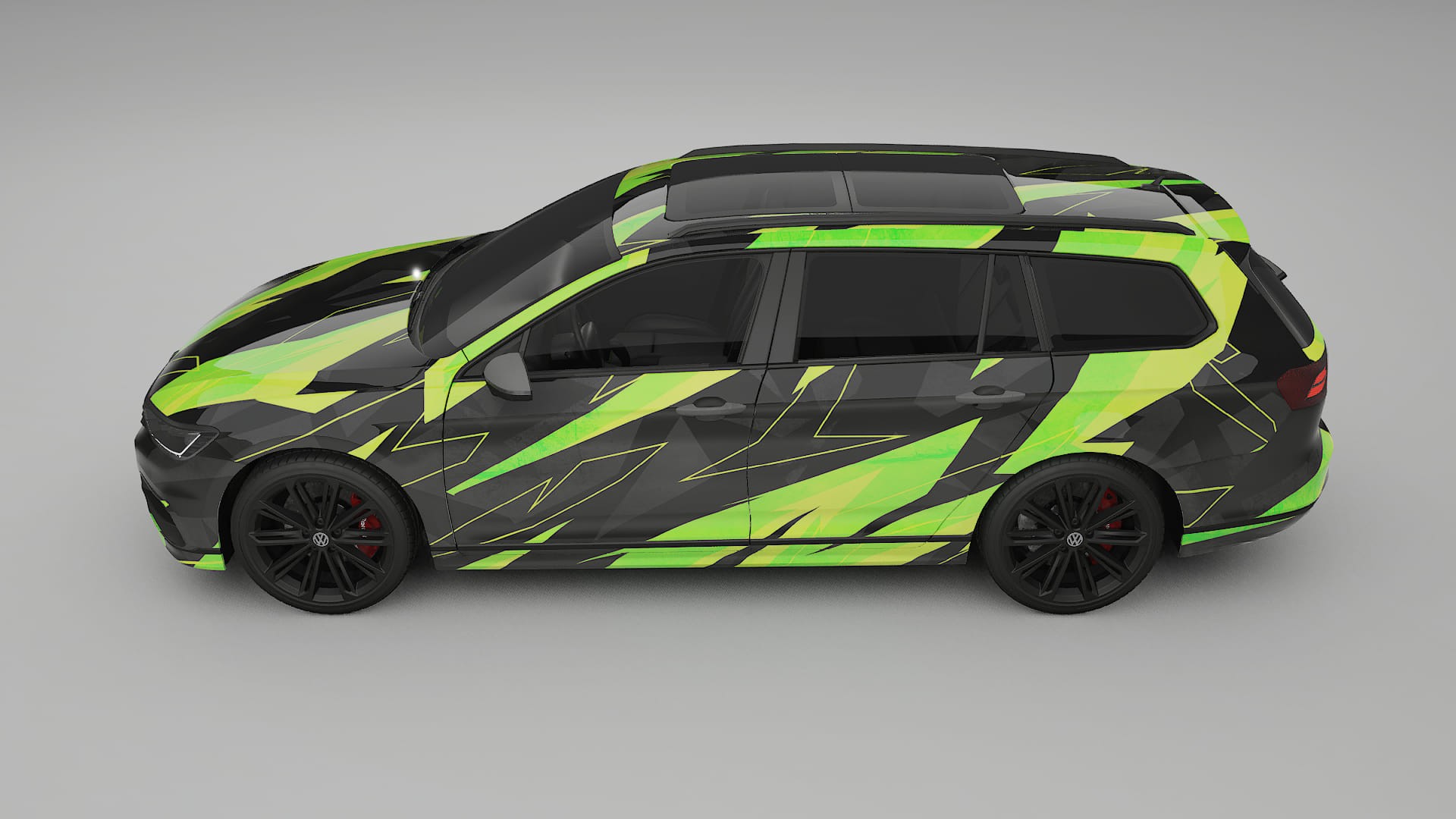 VW Passat VariantR B8 NINJA TURTLES – Ontworpen Wrap PPF Kit van Printbaar Polyurethaanfolie