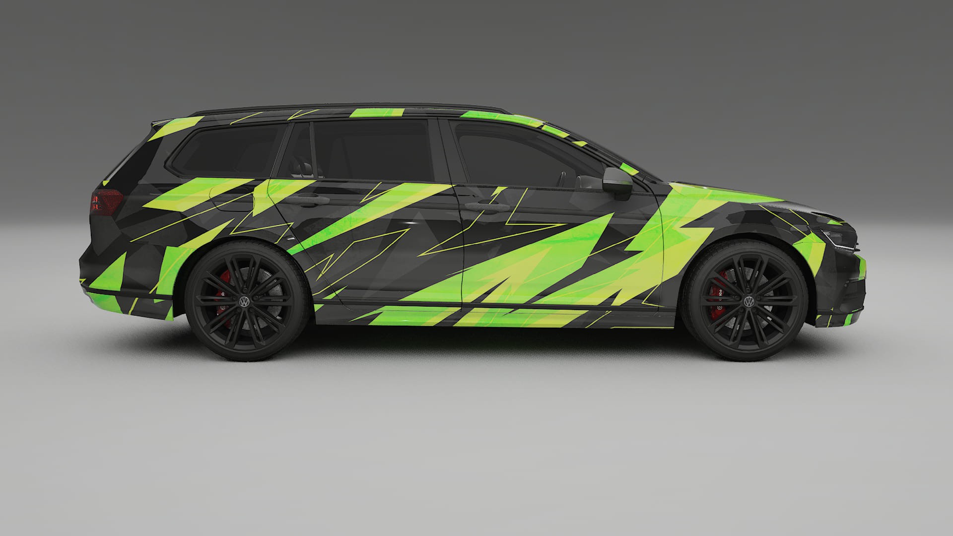 VW Passat VariantR B8 NINJA TURTLES – Ontworpen Wrap PPF Kit van Printbaar Polyurethaanfolie