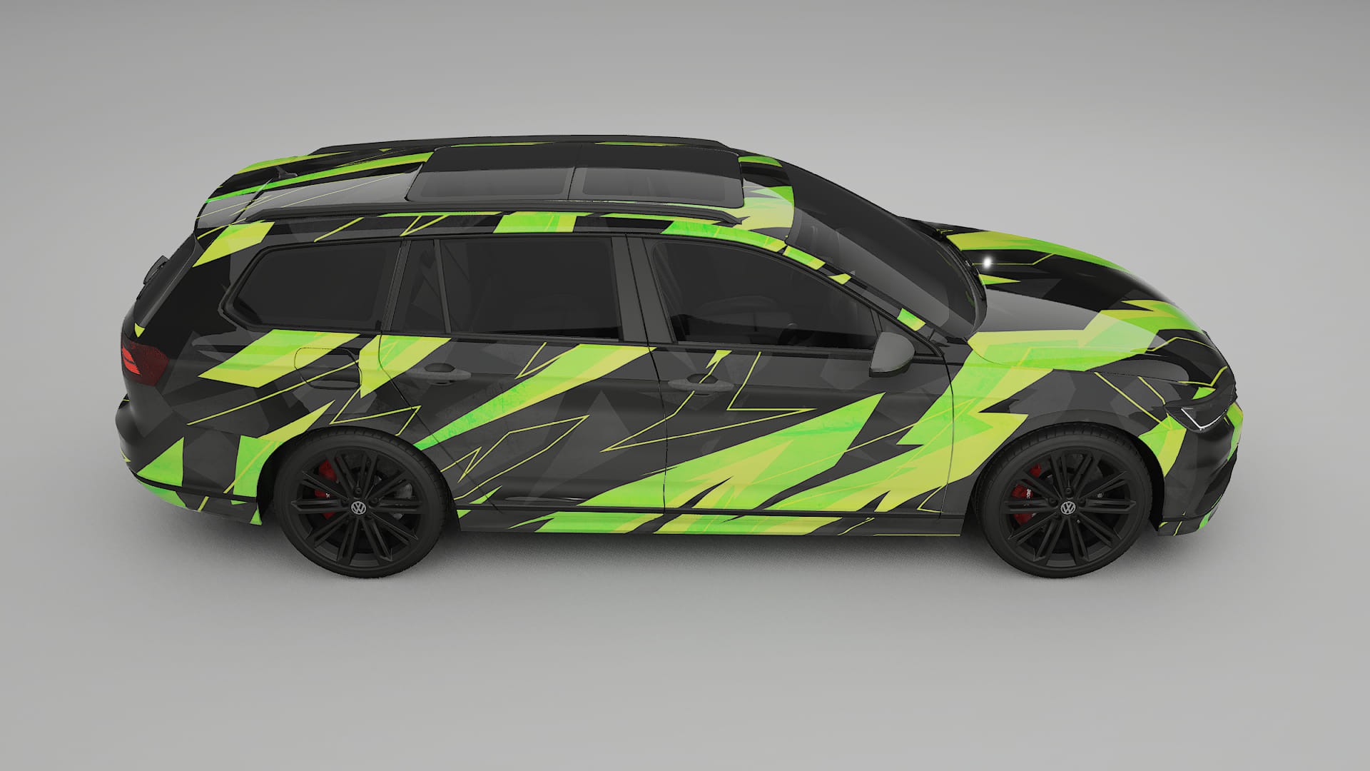 VW Passat VariantR B8 NINJA TURTLES – Ontworpen Wrap PPF Kit van Printbaar Polyurethaanfolie