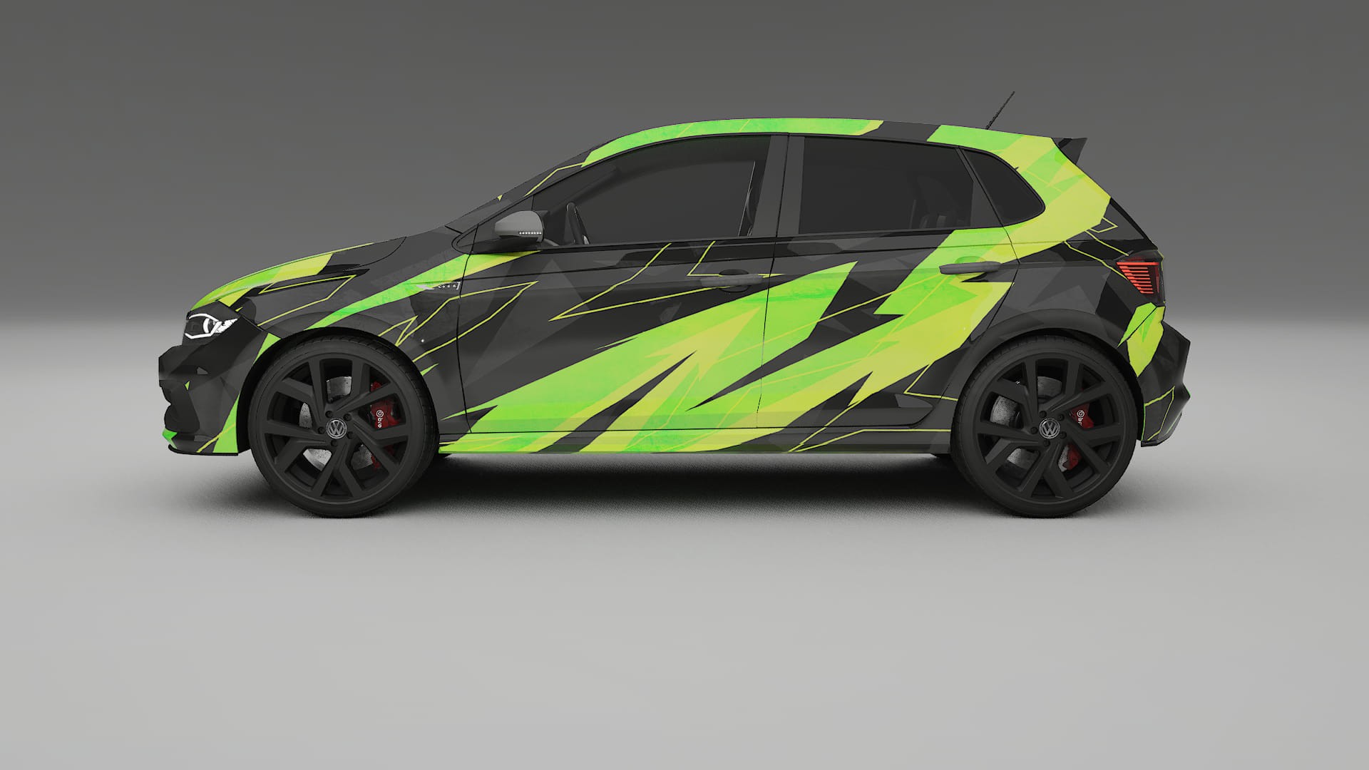 VW Polo GTI VI NINJA TURTLES – Ontworpen Wrap PPF Kit van Printbaar Polyurethaanfolie
