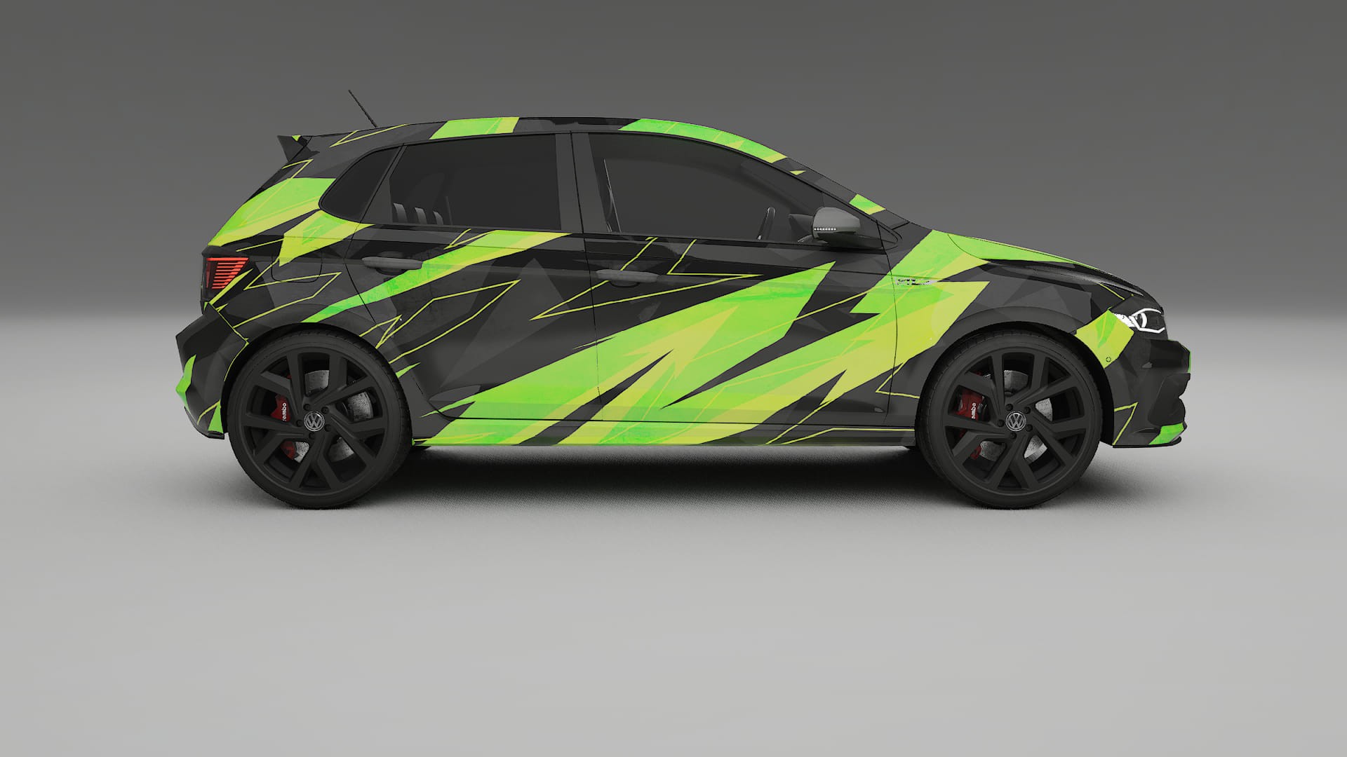 VW Polo GTI VI NINJA TURTLES – Ontworpen Wrap PPF Kit van Printbaar Polyurethaanfolie