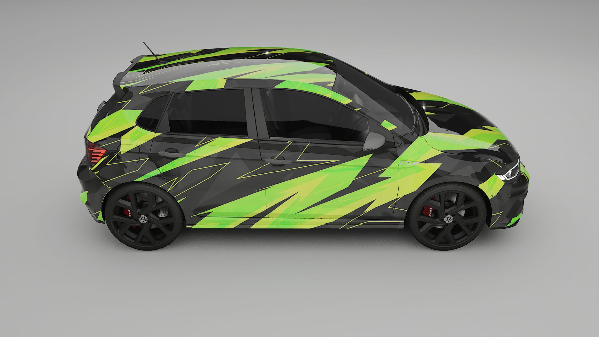 VW Polo GTI VI NINJA TURTLES – Ontworpen Wrap PPF Kit van Printbaar Polyurethaanfolie