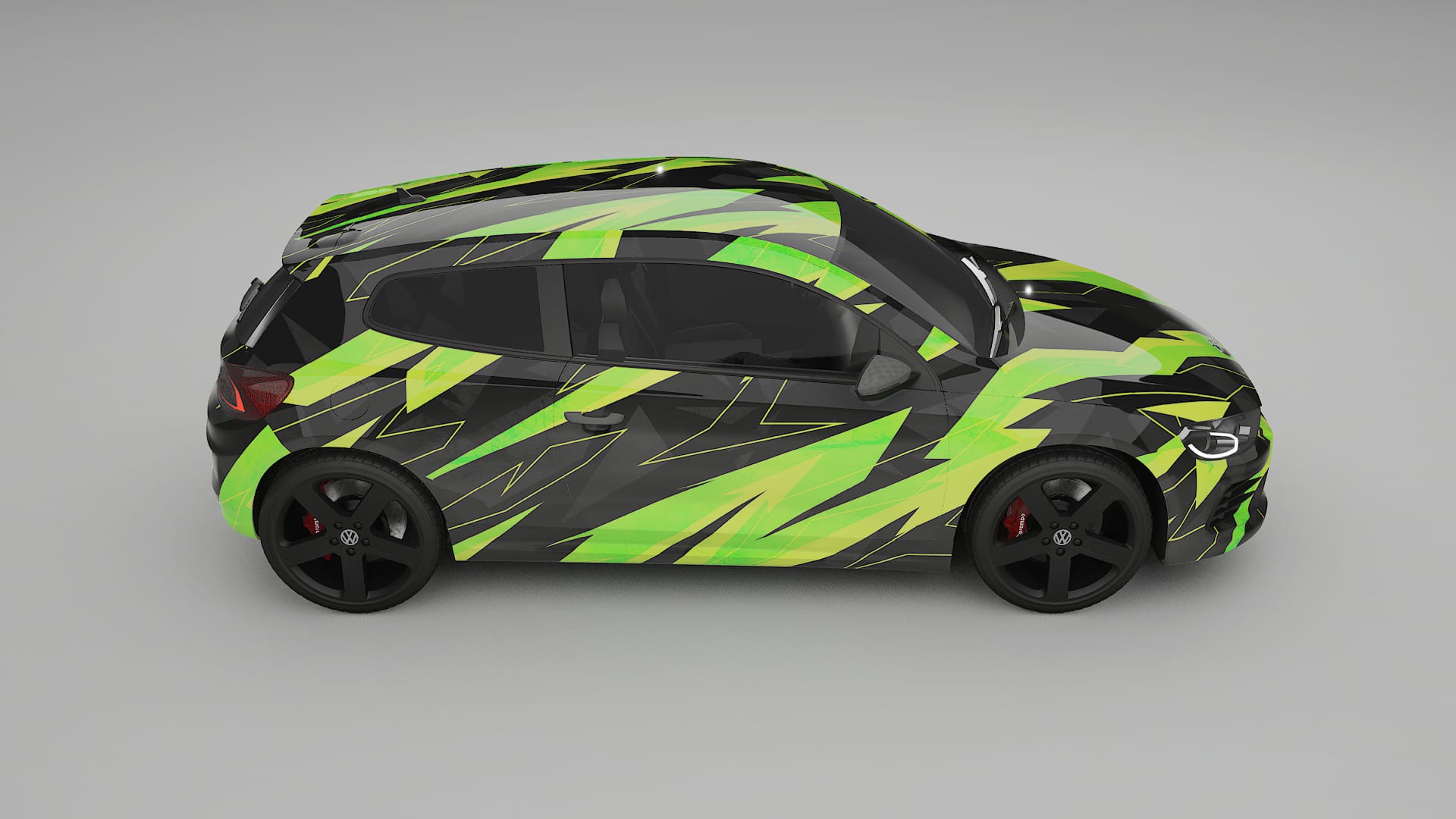 VW Scirocco R III NINJA TURTLES – Ontworpen Wrap PPF Kit van Printbaar Polyurethaanfolie