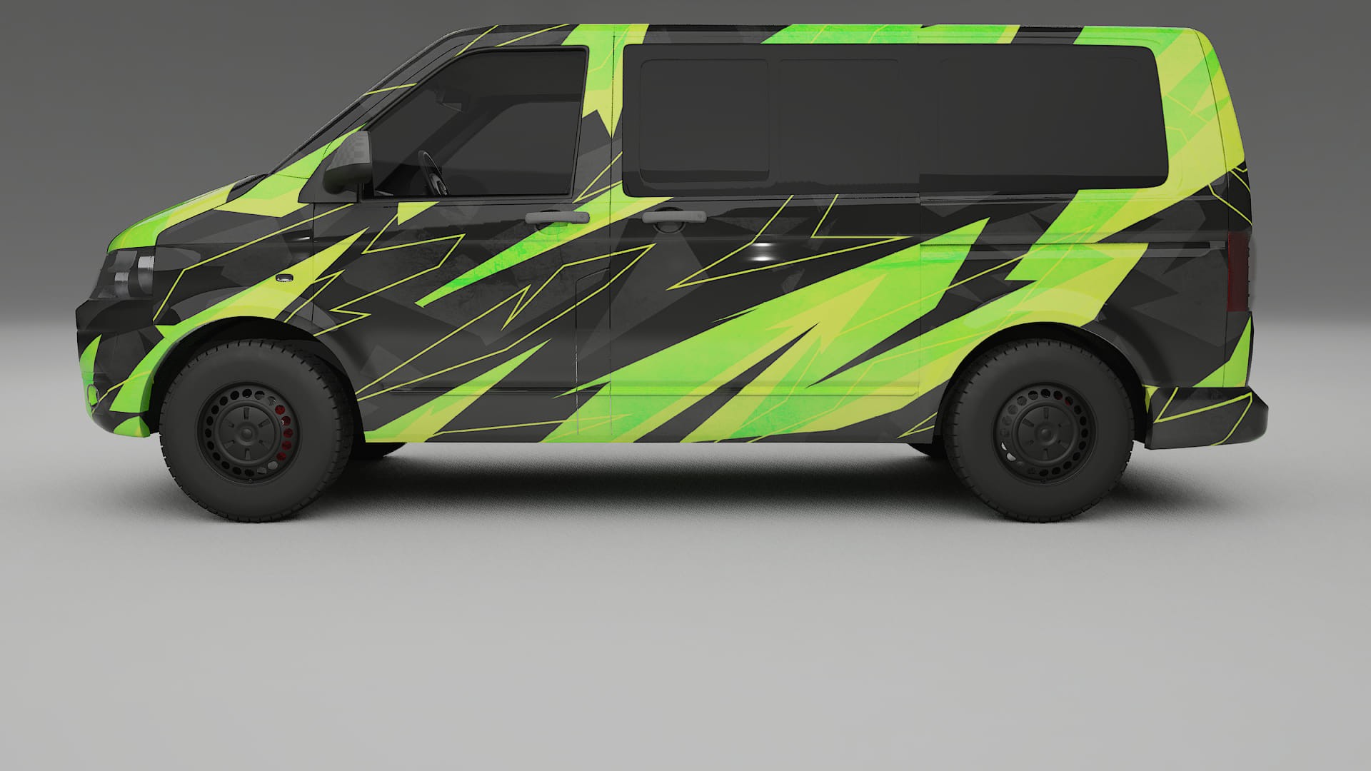 VW Transporter T5 Caravelle NINJA TURTLES – Ontworpen Wrap PPF Kit van Printbaar Polyurethaanfolie