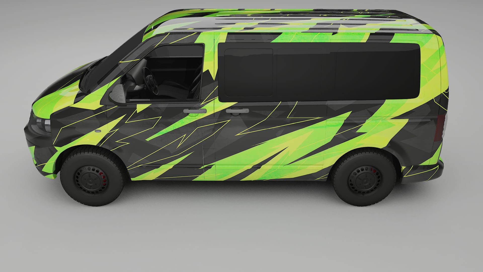 VW Transporter T5 Caravelle NINJA TURTLES – Ontworpen Wrap PPF Kit van Printbaar Polyurethaanfolie