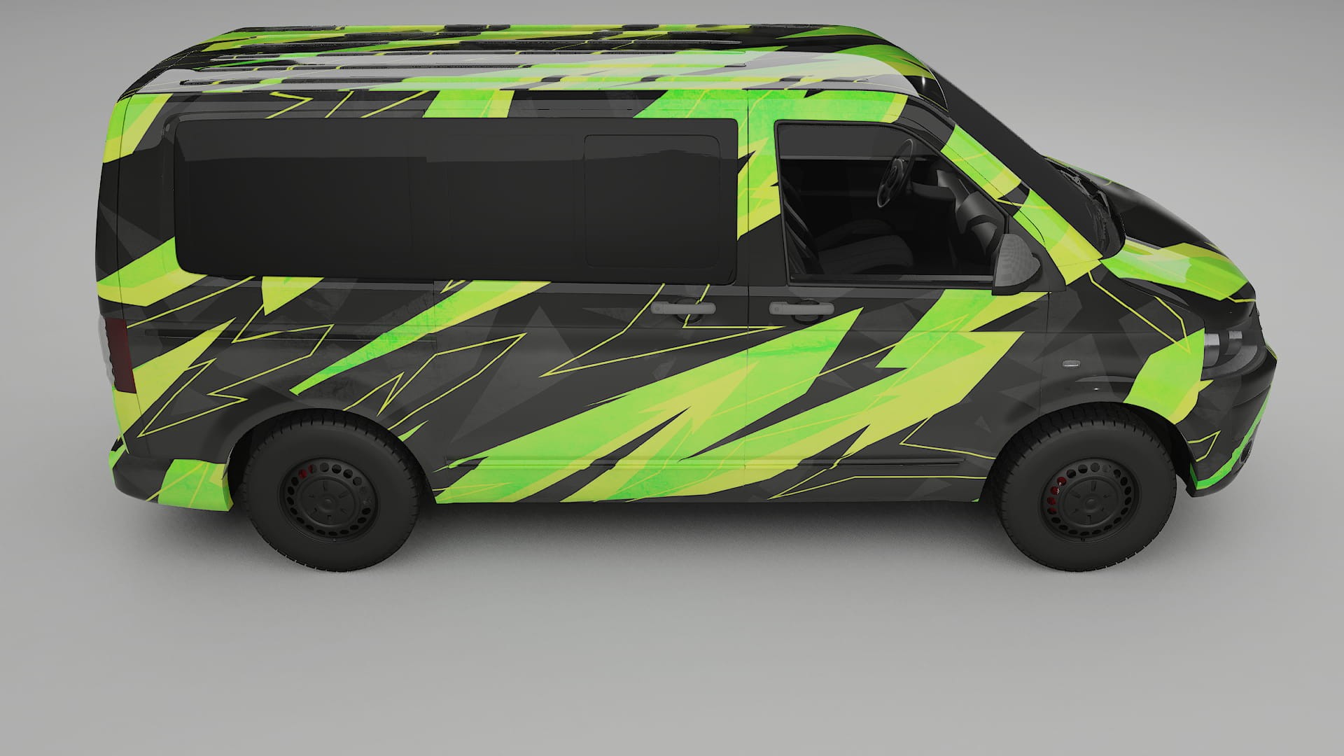 VW Transporter T5 Caravelle NINJA TURTLES – Ontworpen Wrap PPF Kit van Printbaar Polyurethaanfolie