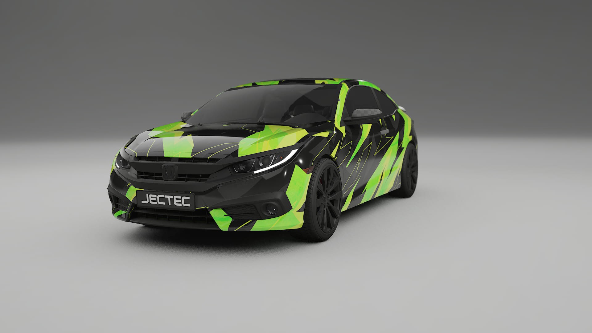 Honda Civic coupe prefacelift pre-LCI NINJA TURTLES – Ontworpen Wrap PPF Kit van Printbaar Polyurethaanfolie