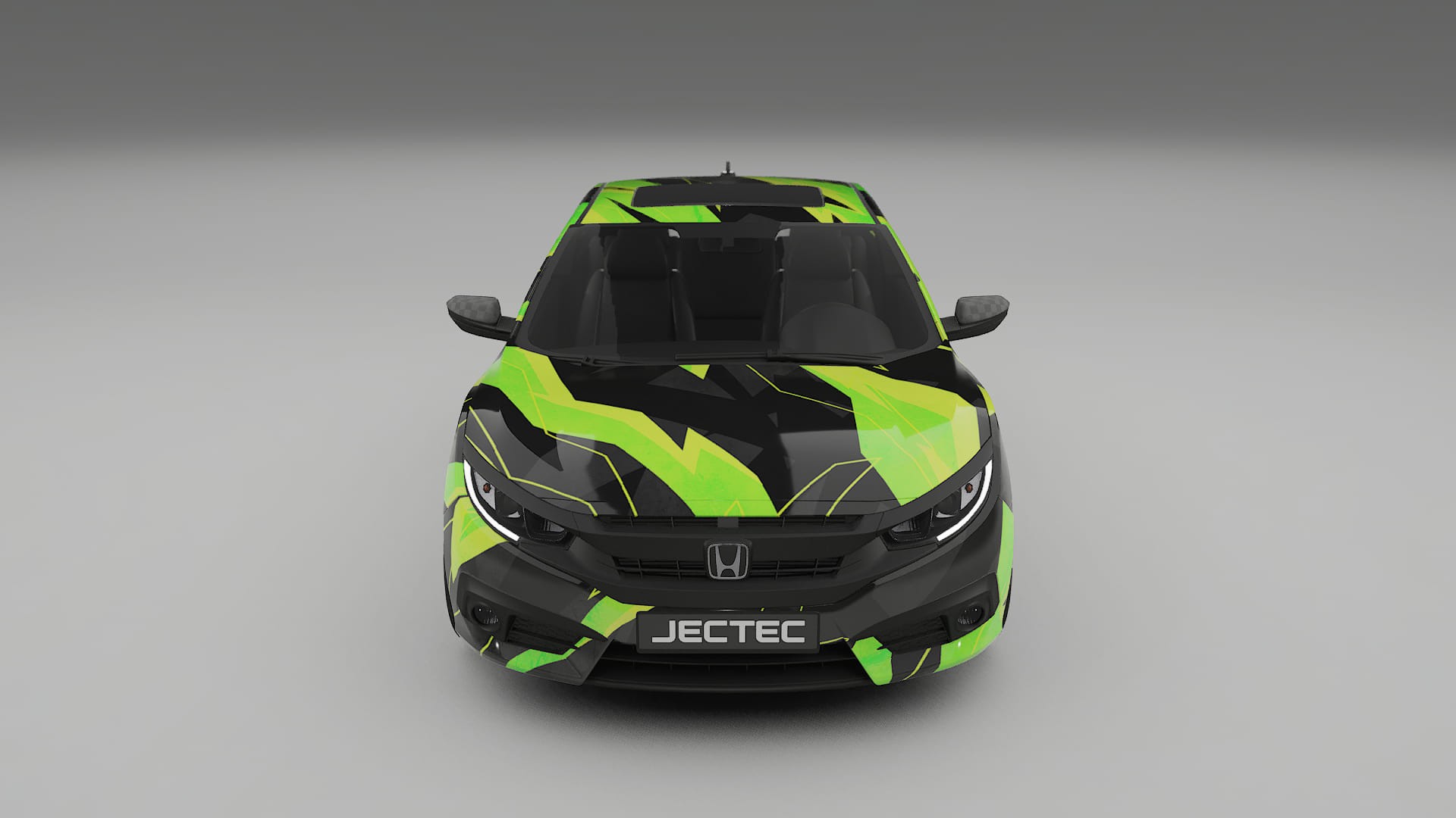 Honda Civic coupe prefacelift pre-LCI NINJA TURTLES – Ontworpen Wrap PPF Kit van Printbaar Polyurethaanfolie