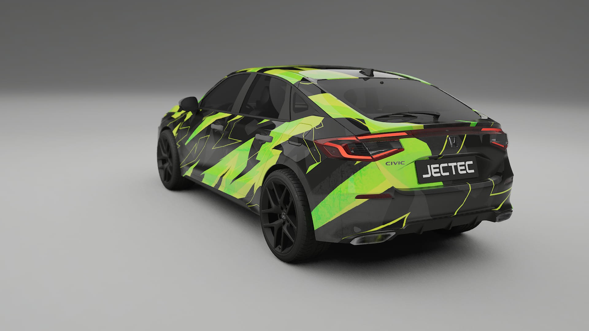 Honda Civic hatchback NINJA TURTLES – Ontworpen Wrap PPF Kit van Printbaar Polyurethaanfolie