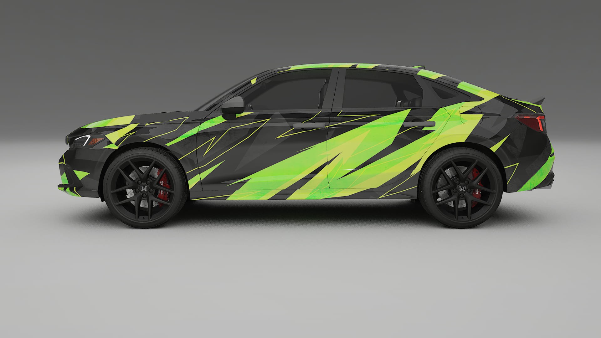 Honda Civic Si NINJA TURTLES – Ontworpen Wrap PPF Kit van Printbaar Polyurethaanfolie
