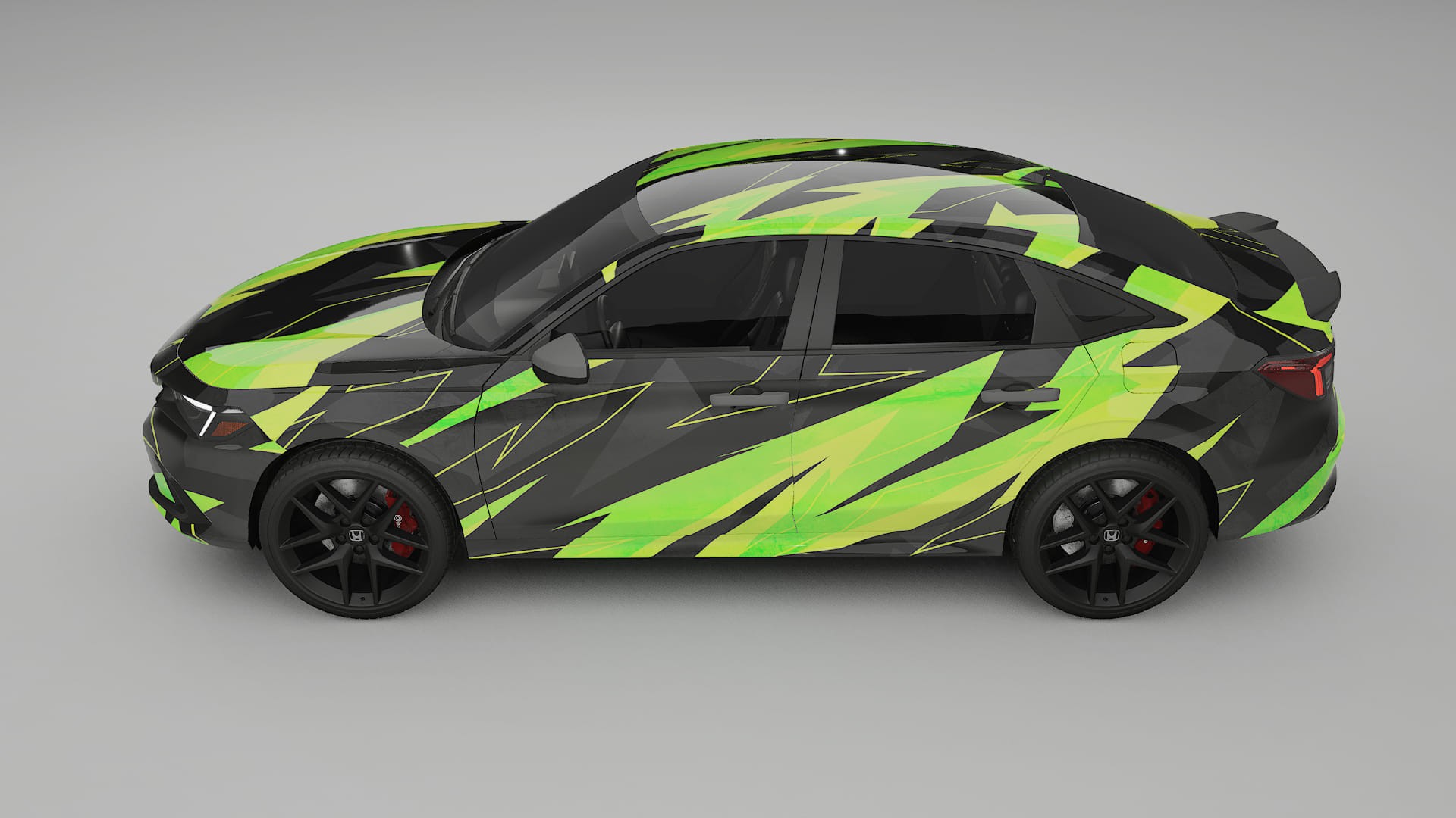 Honda Civic Si NINJA TURTLES – Ontworpen Wrap PPF Kit van Printbaar Polyurethaanfolie