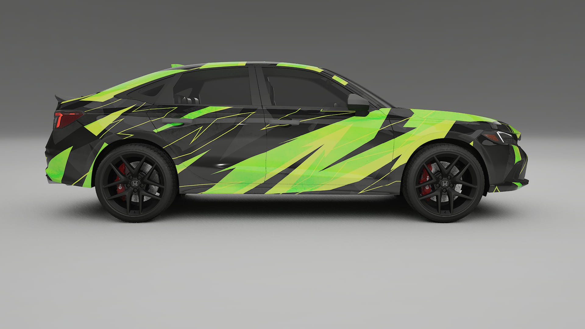 Honda Civic Si NINJA TURTLES – Ontworpen Wrap PPF Kit van Printbaar Polyurethaanfolie
