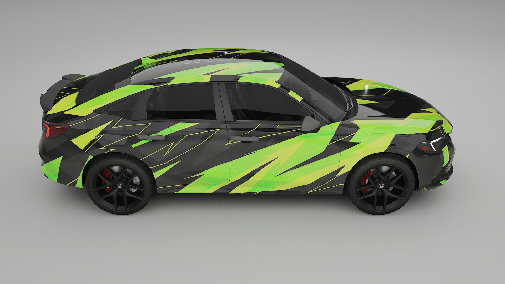 Honda Civic Si NINJA TURTLES – Ontworpen Wrap PPF Kit van Printbaar Polyurethaanfolie
