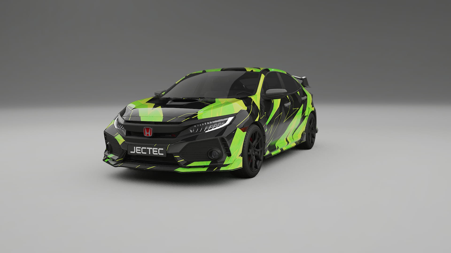Honda Civic Type-R NINJA TURTLES – Ontworpen Wrap PPF Kit van Printbaar Polyurethaanfolie