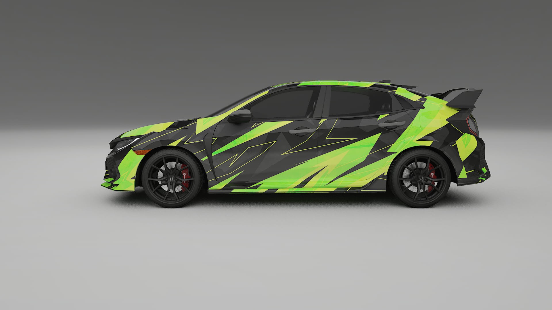 Honda Civic Type-R NINJA TURTLES – Ontworpen Wrap PPF Kit van Printbaar Polyurethaanfolie