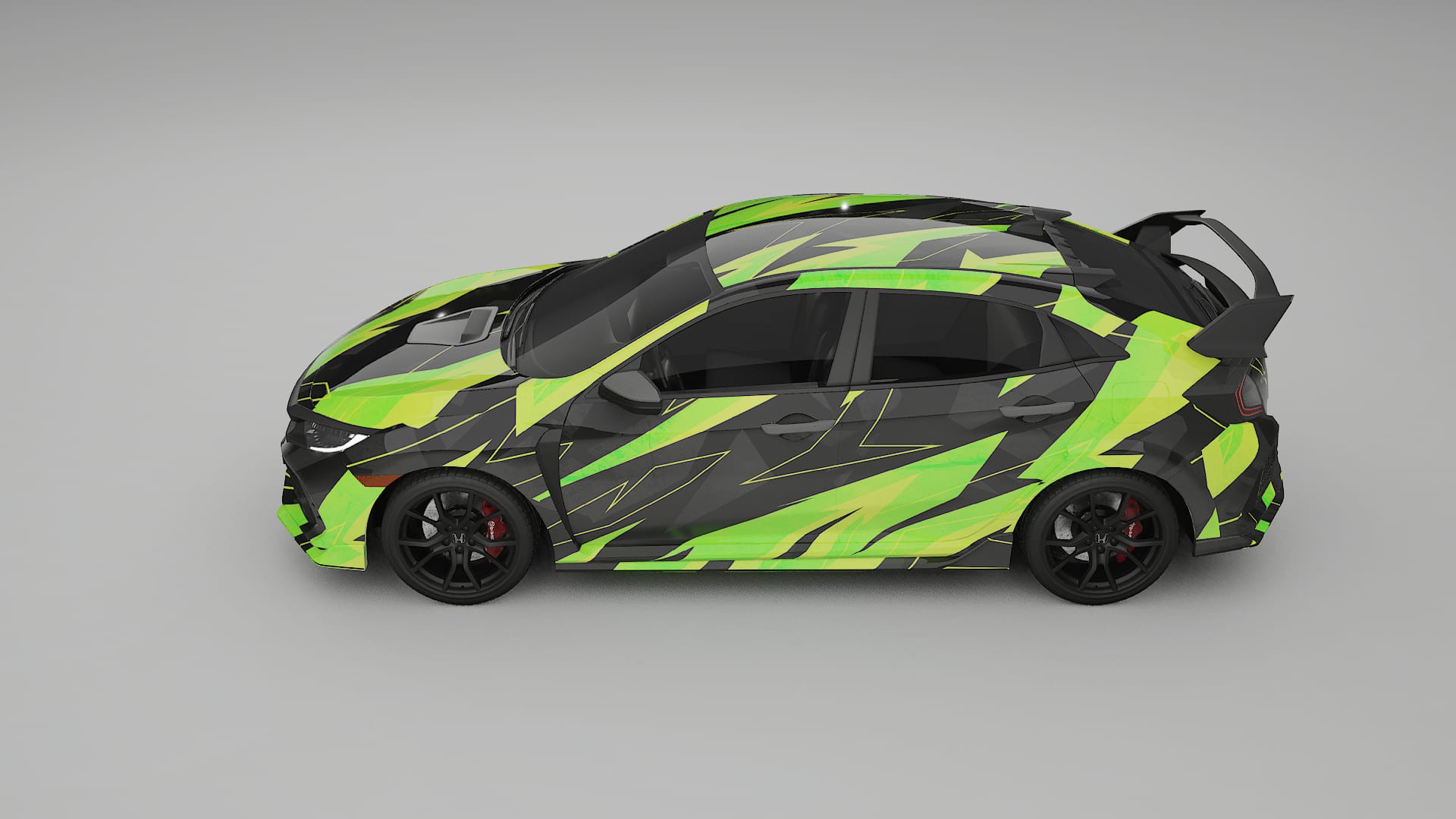 Honda Civic Type-R NINJA TURTLES – Ontworpen Wrap PPF Kit van Printbaar Polyurethaanfolie