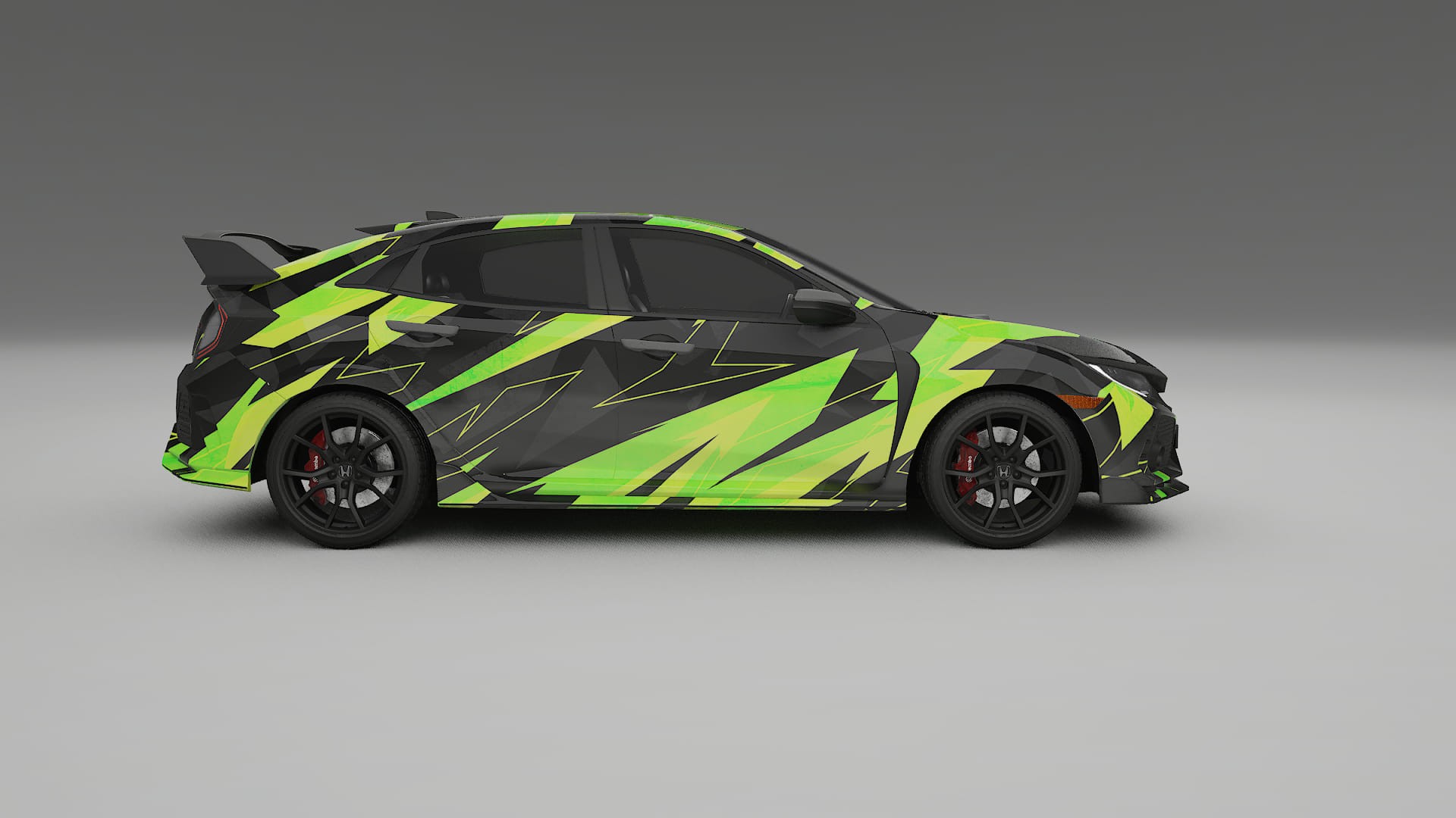 Honda Civic Type-R NINJA TURTLES – Ontworpen Wrap PPF Kit van Printbaar Polyurethaanfolie