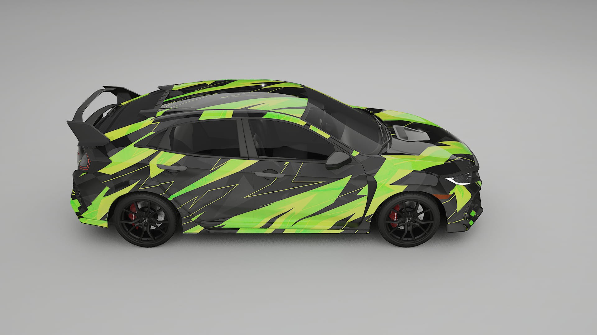 Honda Civic Type-R NINJA TURTLES – Ontworpen Wrap PPF Kit van Printbaar Polyurethaanfolie