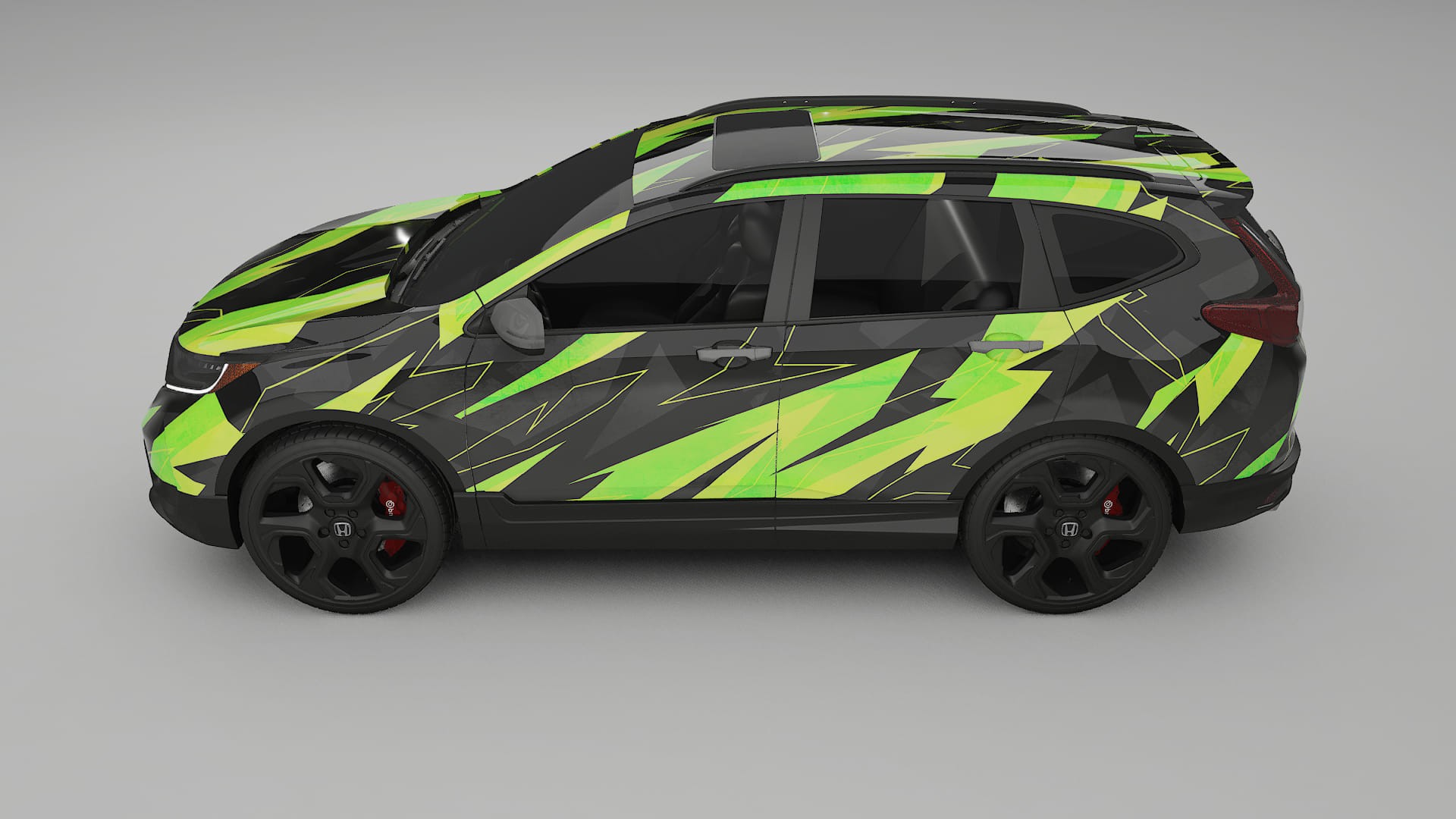 Honda CRV Touring prefacelift pre-LCI NINJA TURTLES – Ontworpen Wrap PPF Kit van Printbaar Polyurethaanfolie