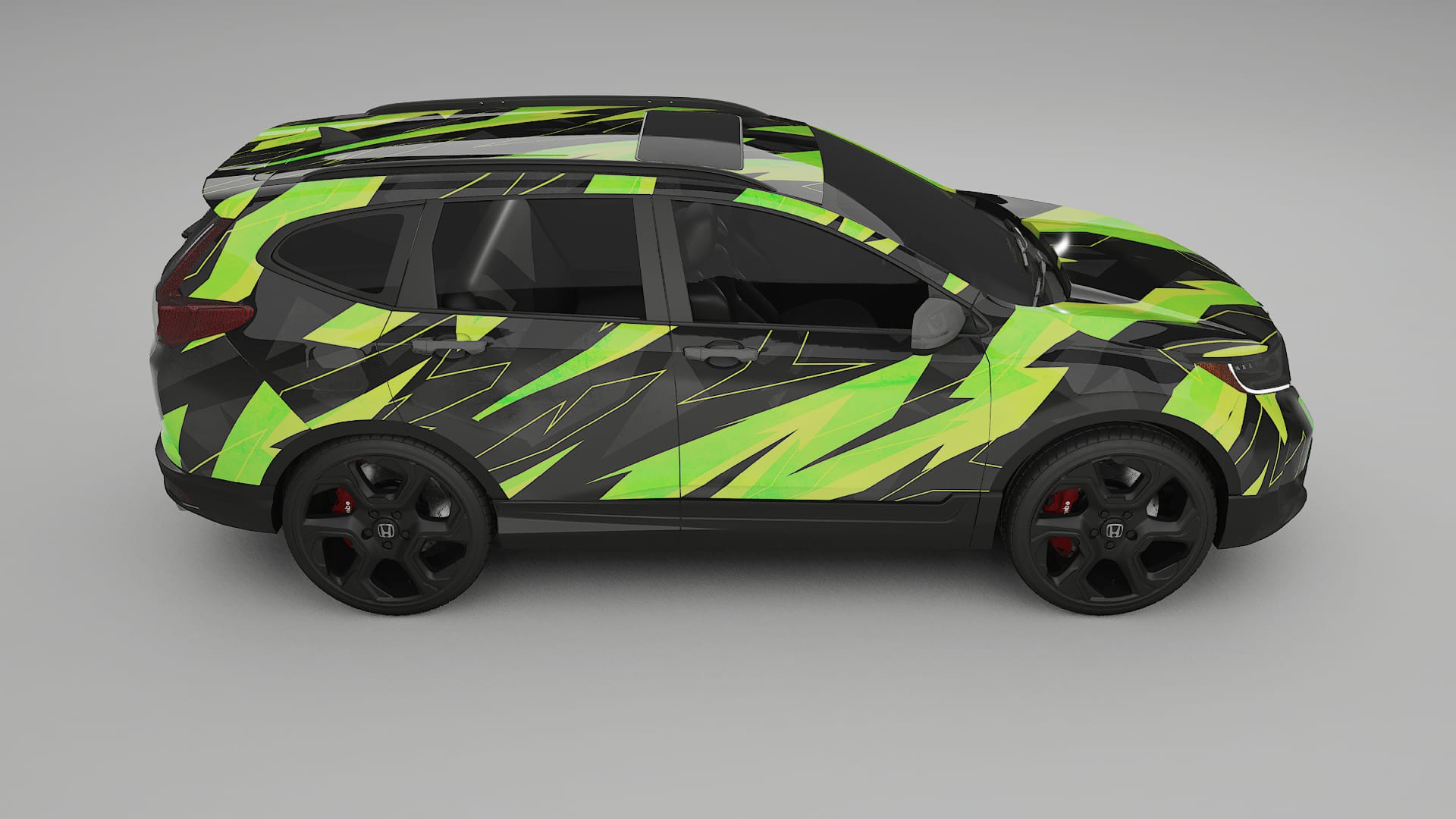 Honda CRV Touring prefacelift pre-LCI NINJA TURTLES – Ontworpen Wrap PPF Kit van Printbaar Polyurethaanfolie