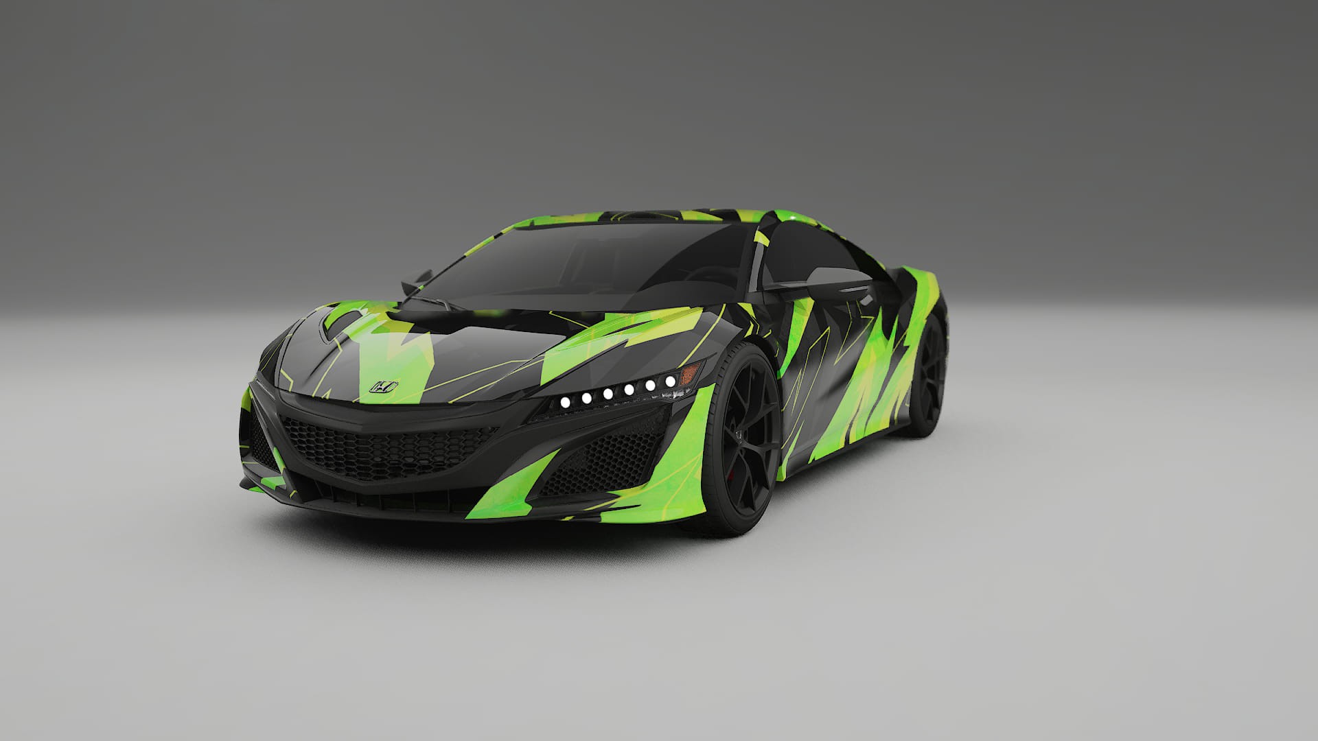 Honda NSX prefacelift pre-LCI NINJA TURTLES – Ontworpen Wrap PPF Kit van Printbaar Polyurethaanfolie