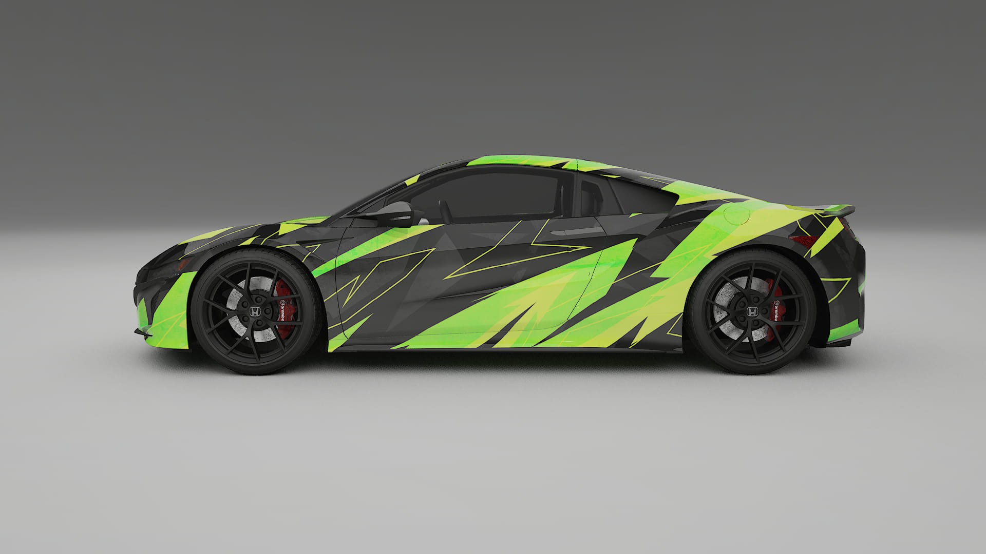 Honda NSX prefacelift pre-LCI NINJA TURTLES – Ontworpen Wrap PPF Kit van Printbaar Polyurethaanfolie