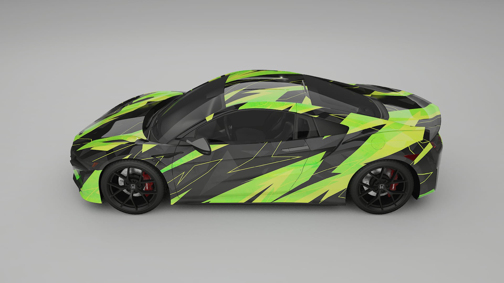 Honda NSX prefacelift pre-LCI NINJA TURTLES – Ontworpen Wrap PPF Kit van Printbaar Polyurethaanfolie