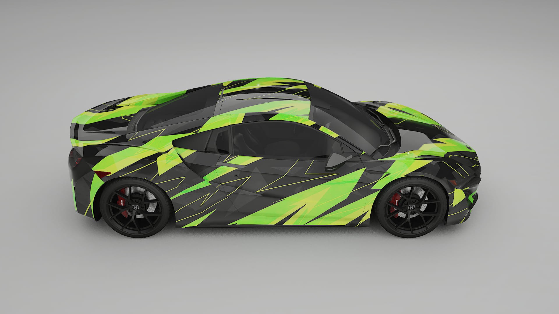 Honda NSX prefacelift pre-LCI NINJA TURTLES – Ontworpen Wrap PPF Kit van Printbaar Polyurethaanfolie