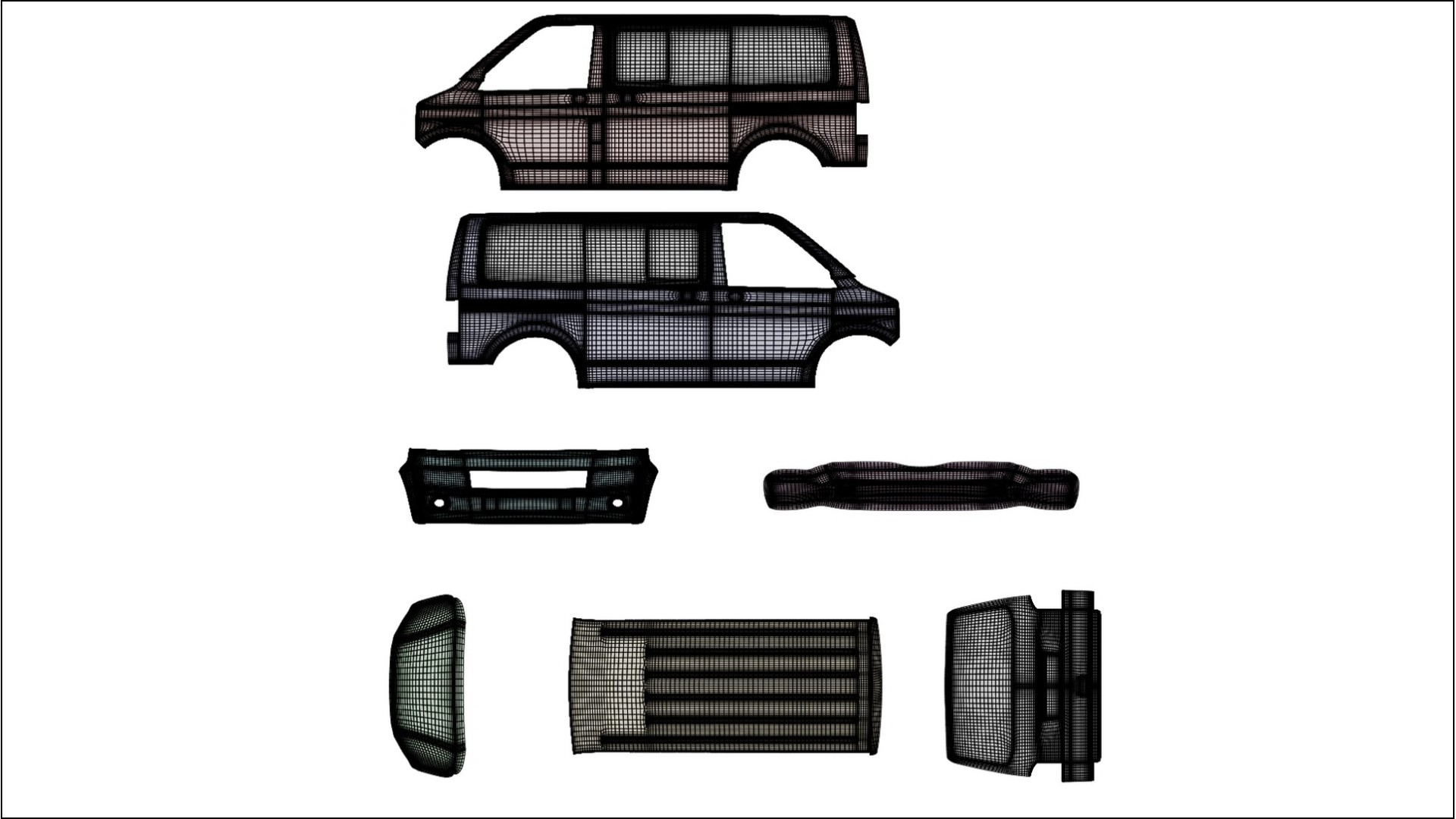 VW Transporter T5 Caravelle COBRA 11 – Ontworpen Wrap PPF Kit van Printbaar Polyurethaanfolie