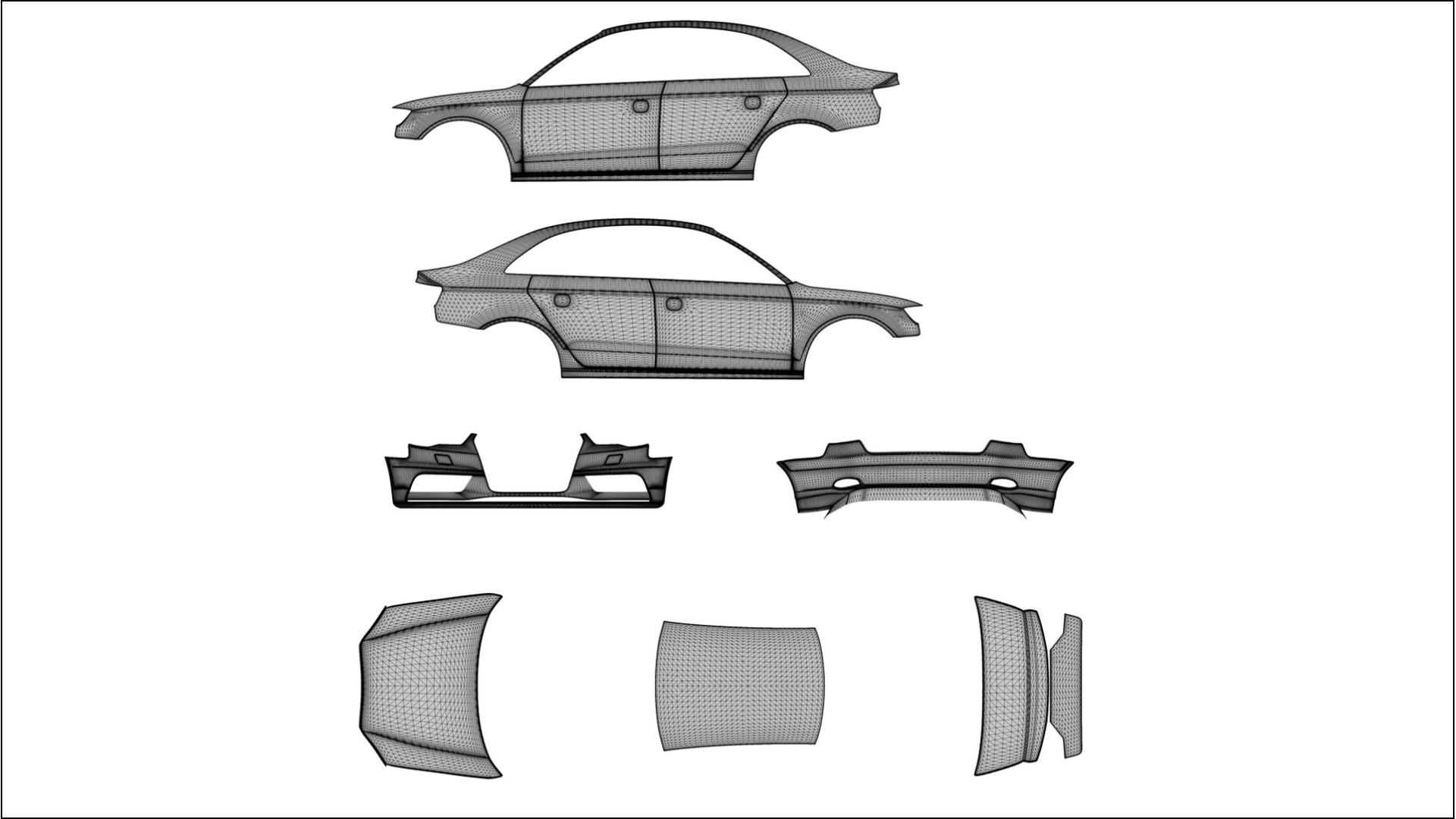 Audi A3 8V sedan prefacelift pre LCI TPU Lakbeschermingsfolie | SLATE Kleurveranderende PPF – Volledig Voorgesneden Kit 2