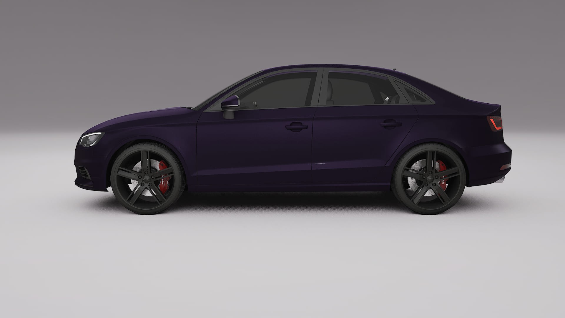 Audi A3 8V sedan prefacelift pre LCI TPU Lakbeschermingsfolie | VIOLET Kleurveranderende PPF – Volledig Voorgesneden Kit