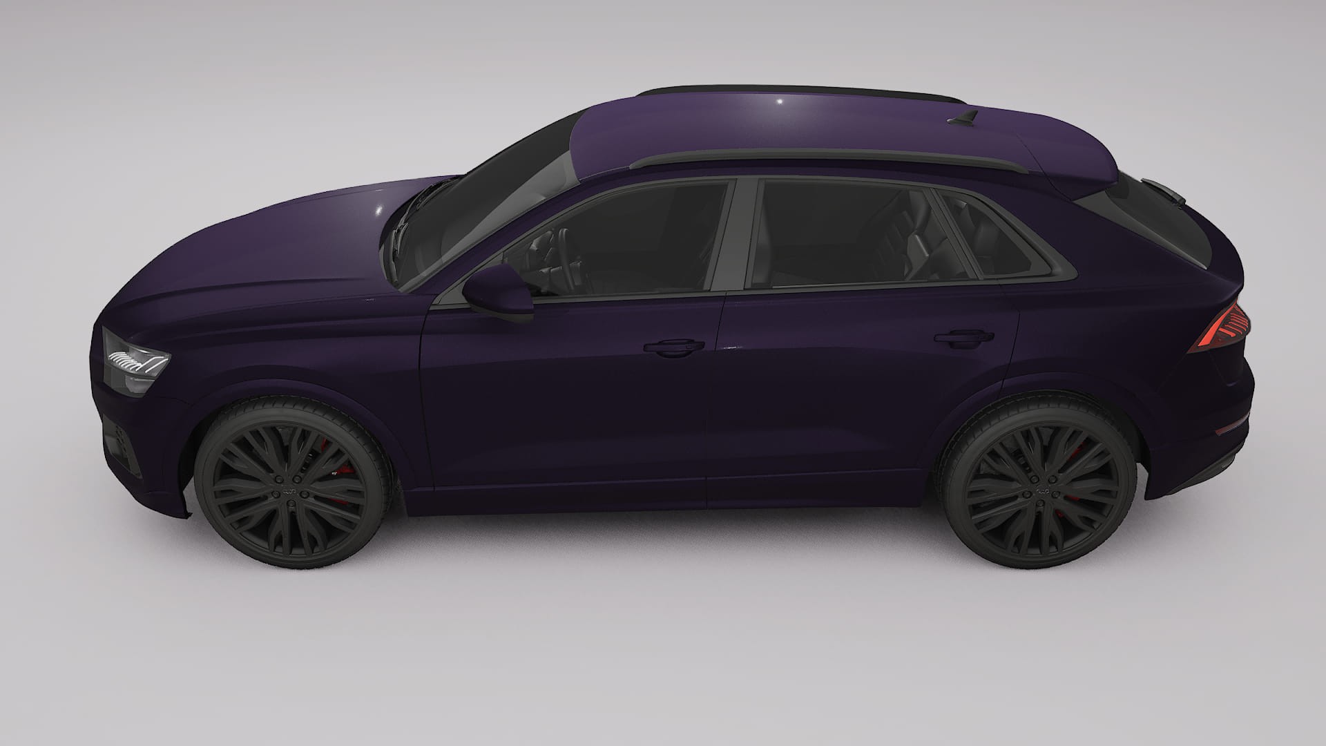 Audi Q8 F1 prefacelift pre LCI TPU Lakbeschermingsfolie | VIOLET Kleurveranderende PPF – Volledig Voorgesneden Kit