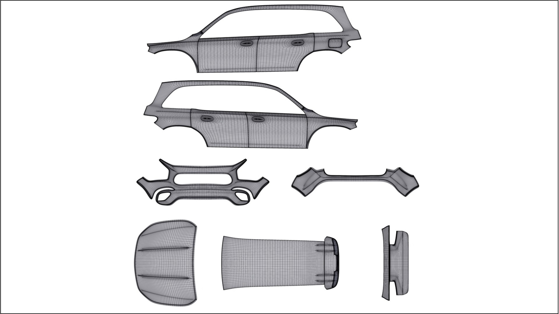 Mercedes AMG GLB TPU Lakbeschermingsfolie | GRANITE Kleurveranderende PPF – Volledig Voorgesneden Kit