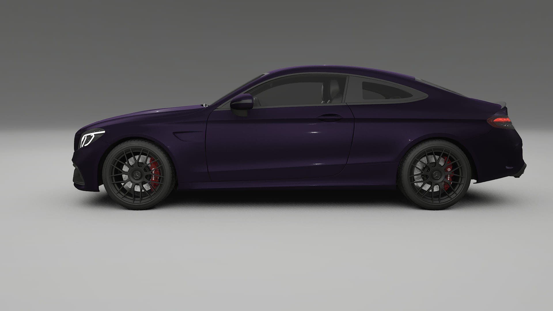 Mercedes C63 AMG W205 Coupe TPU Lakbeschermingsfolie | VIOLET Kleurveranderende PPF – Volledig Voorgesneden Kit