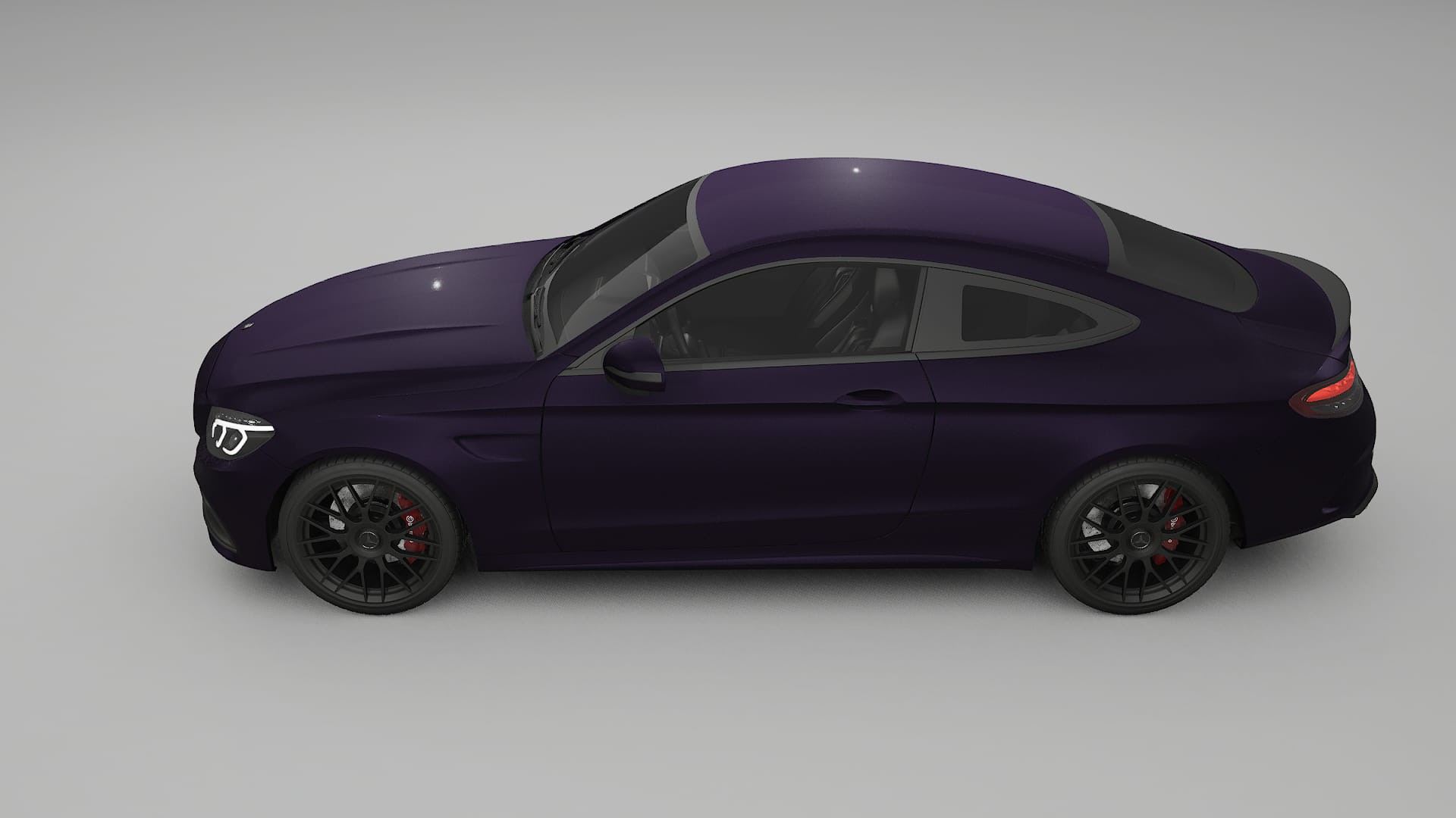 Mercedes C63 AMG W205 Coupe TPU Lakbeschermingsfolie | VIOLET Kleurveranderende PPF – Volledig Voorgesneden Kit