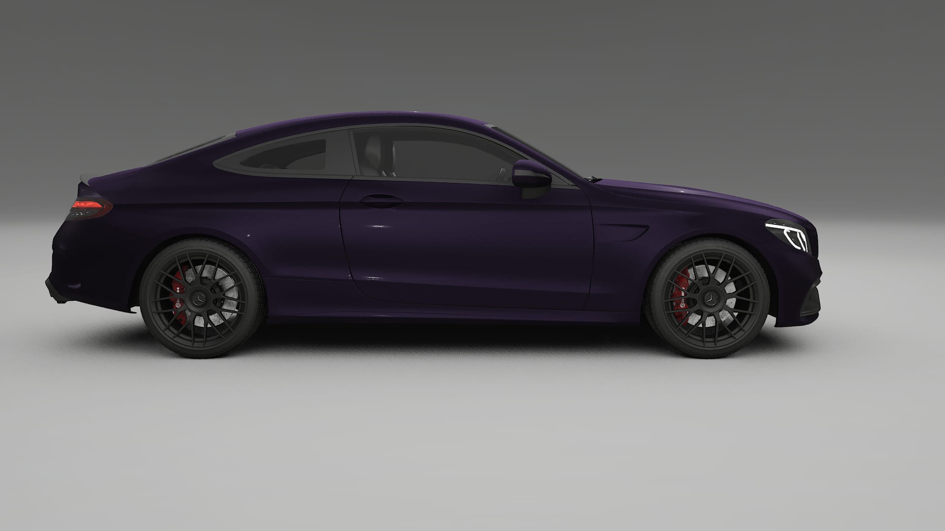 Mercedes C63 AMG W205 Coupe TPU Lakbeschermingsfolie | VIOLET Kleurveranderende PPF – Volledig Voorgesneden Kit