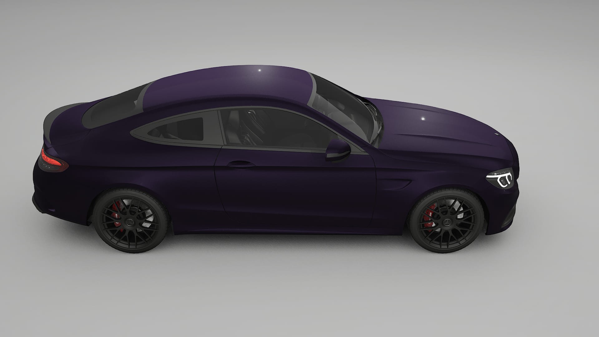 Mercedes C63 AMG W205 Coupe TPU Lakbeschermingsfolie | VIOLET Kleurveranderende PPF – Volledig Voorgesneden Kit