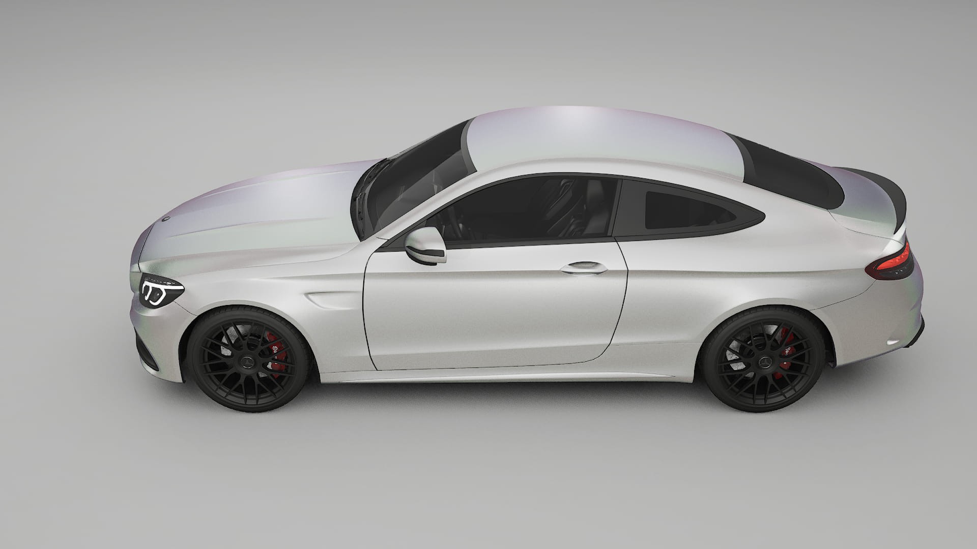 Mercedes C63 AMG W205 Coupe TPU Lakbeschermingsfolie | NEBULA Kleurveranderende PPF – Volledig Voorgesneden Kit