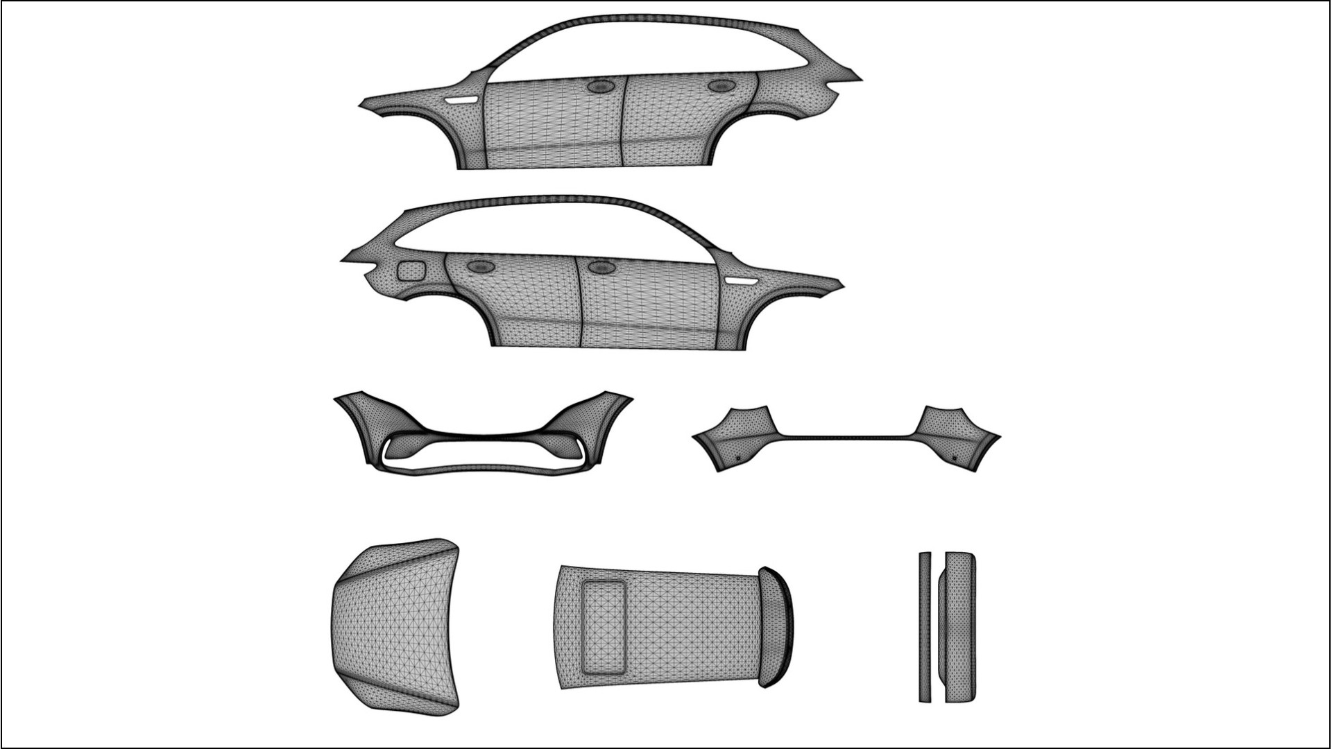 Mercedes EQC AMG TPU Lakbeschermingsfolie | DAISY Kleurveranderende PPF – Volledig Voorgesneden Kit 2