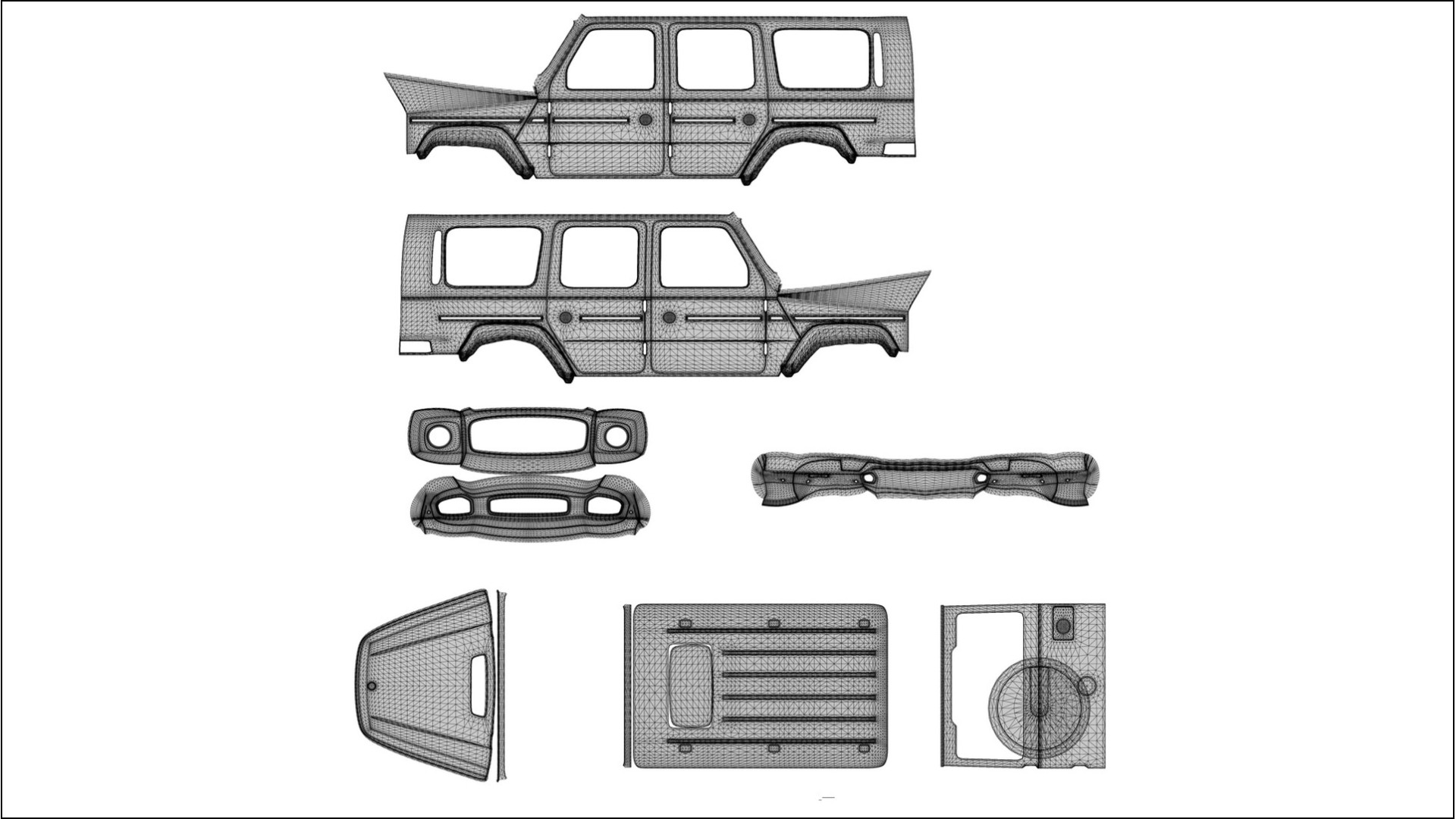 Mercedes G63 AMG W463A TPU Lakbeschermingsfolie | INFERNO Kleurveranderende PPF – Volledig Voorgesneden Kit 2