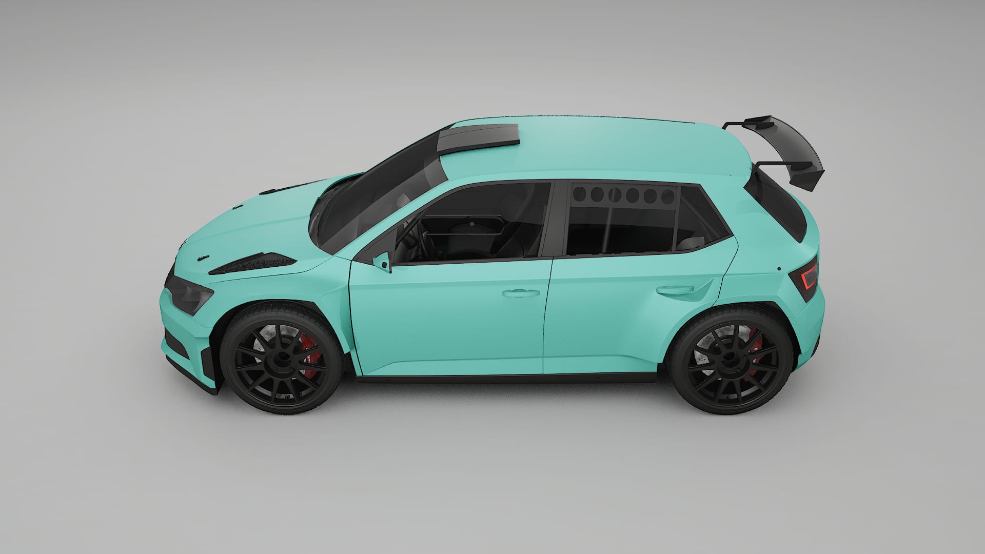 Škoda Fabia R5 6V TPU Lakbeschermingsfolie | FROST Kleurveranderende PPF – Volledig Voorgesneden Kit