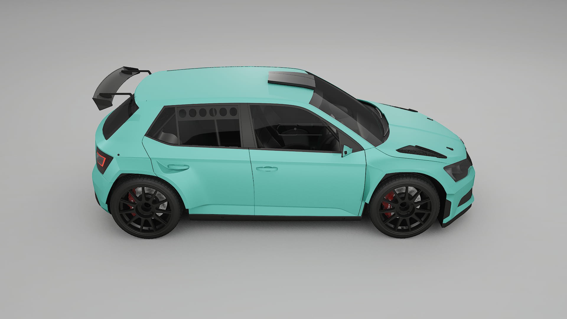 Škoda Fabia R5 6V TPU Lakbeschermingsfolie | FROST Kleurveranderende PPF – Volledig Voorgesneden Kit