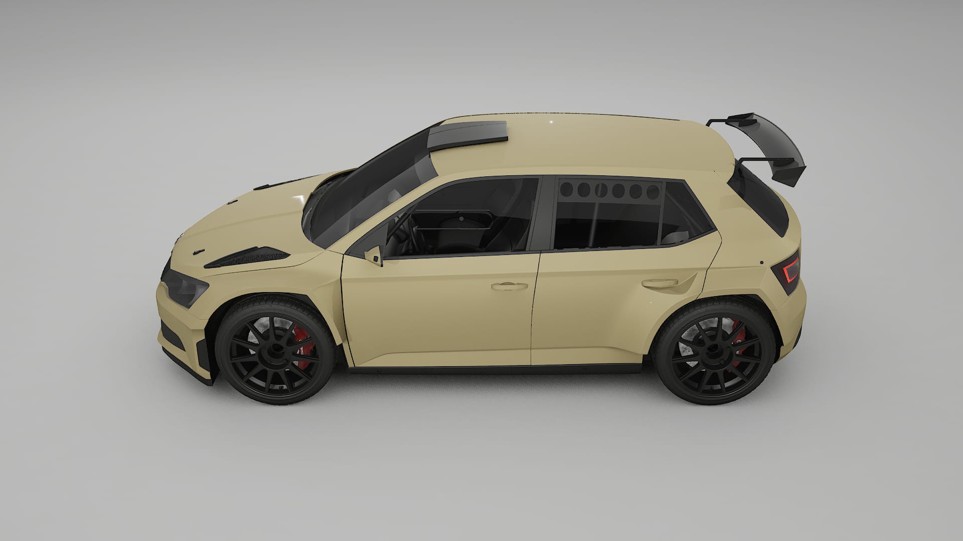 Škoda Fabia R5 6V TPU Lakbeschermingsfolie | SAND Kleurveranderende PPF – Volledig Voorgesneden Kit