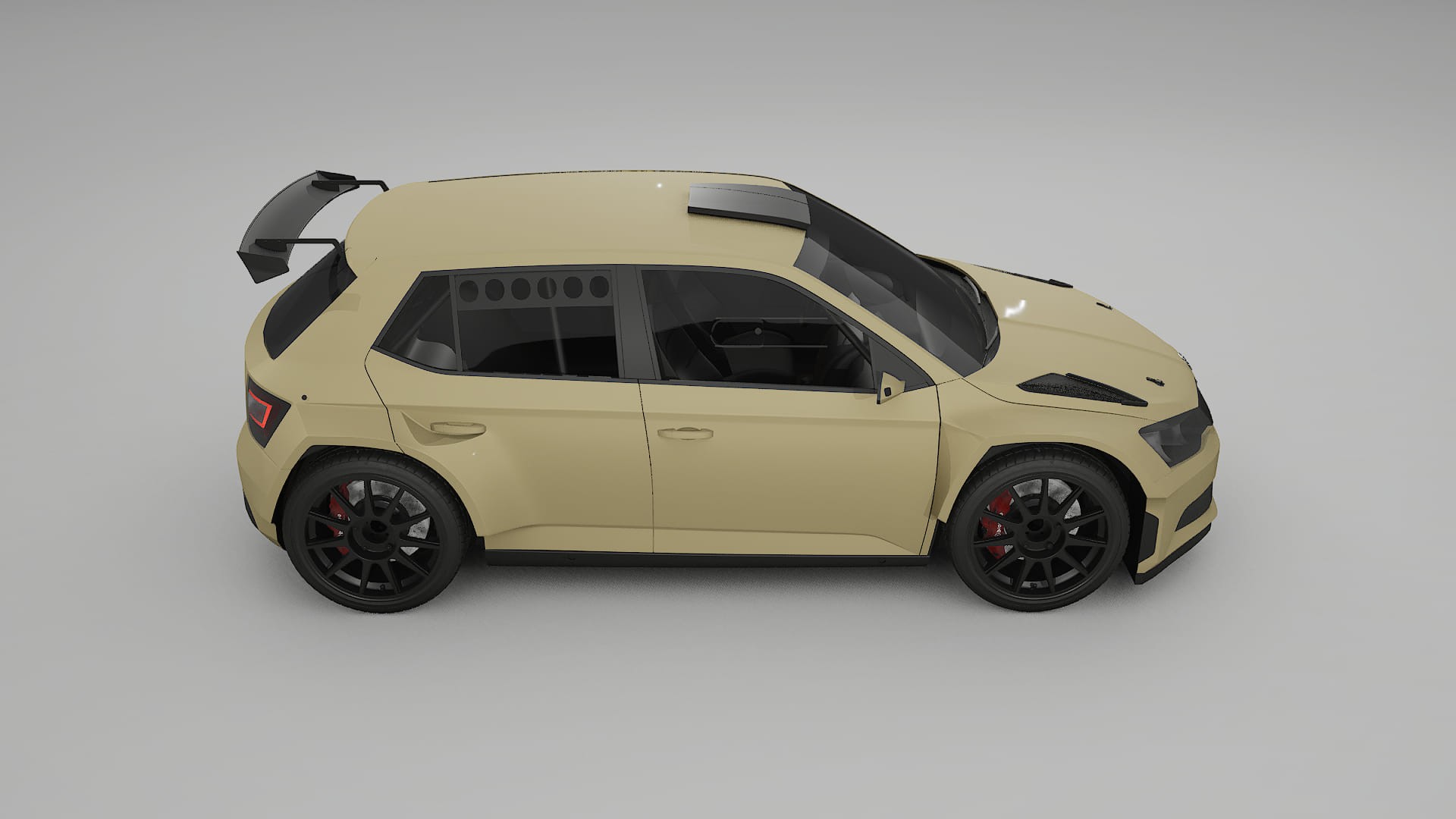 Škoda Fabia R5 6V TPU Lakbeschermingsfolie | SAND Kleurveranderende PPF – Volledig Voorgesneden Kit