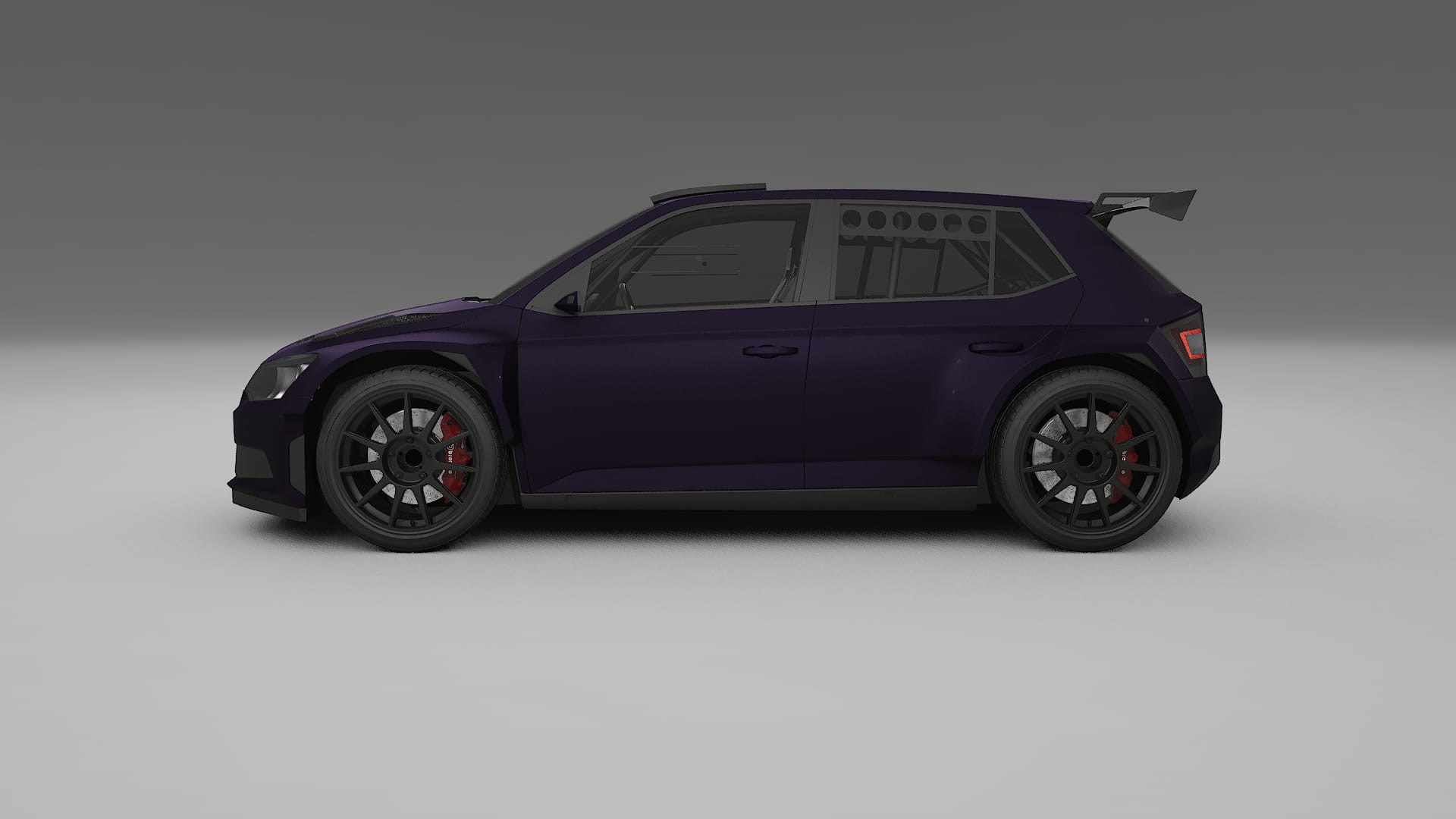 Škoda Fabia R5 6V TPU Lakbeschermingsfolie | VIOLET Kleurveranderende PPF – Volledig Voorgesneden Kit